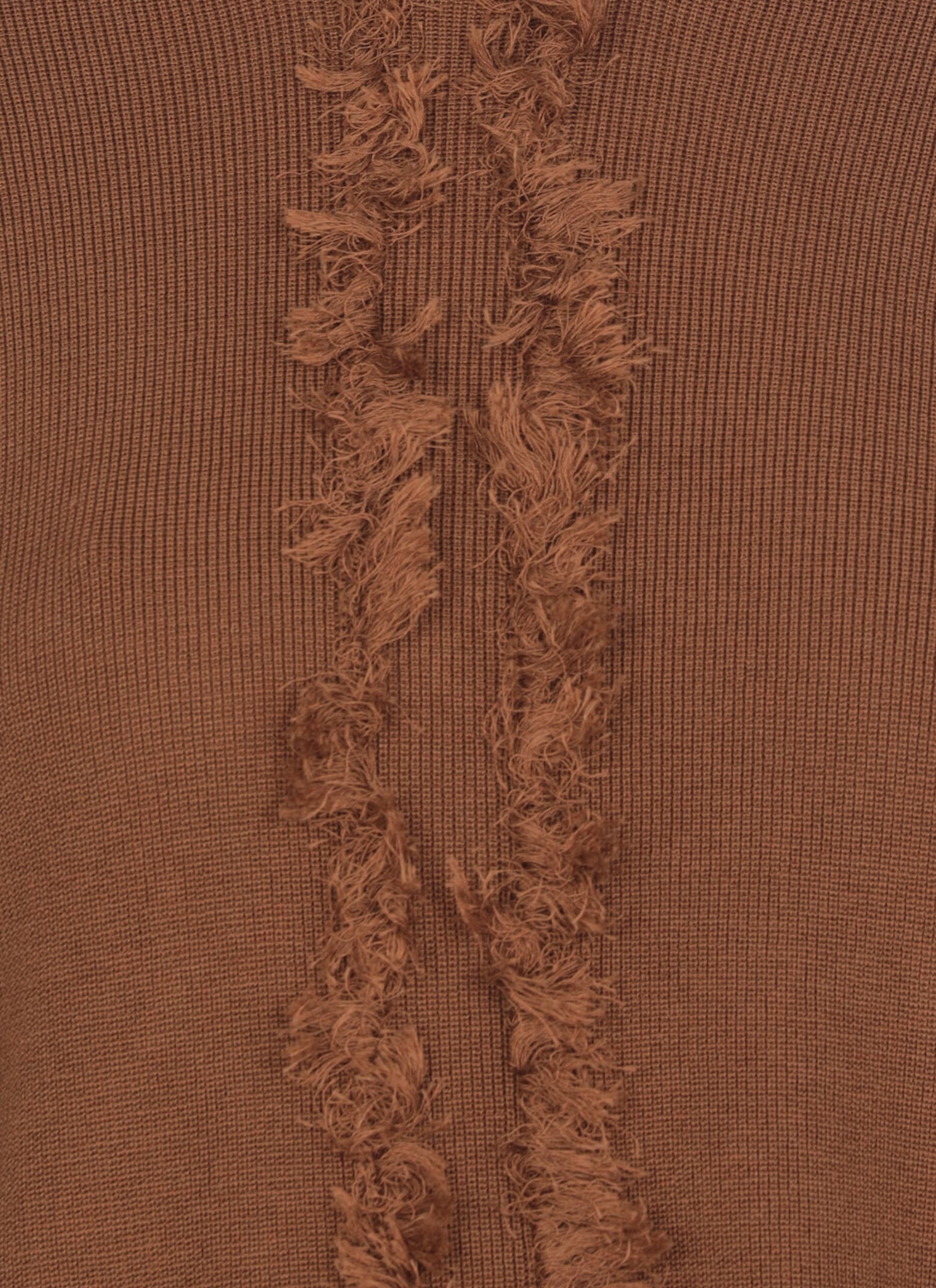 Uma Wang Ribbed Crewneck Knitwear Fringes