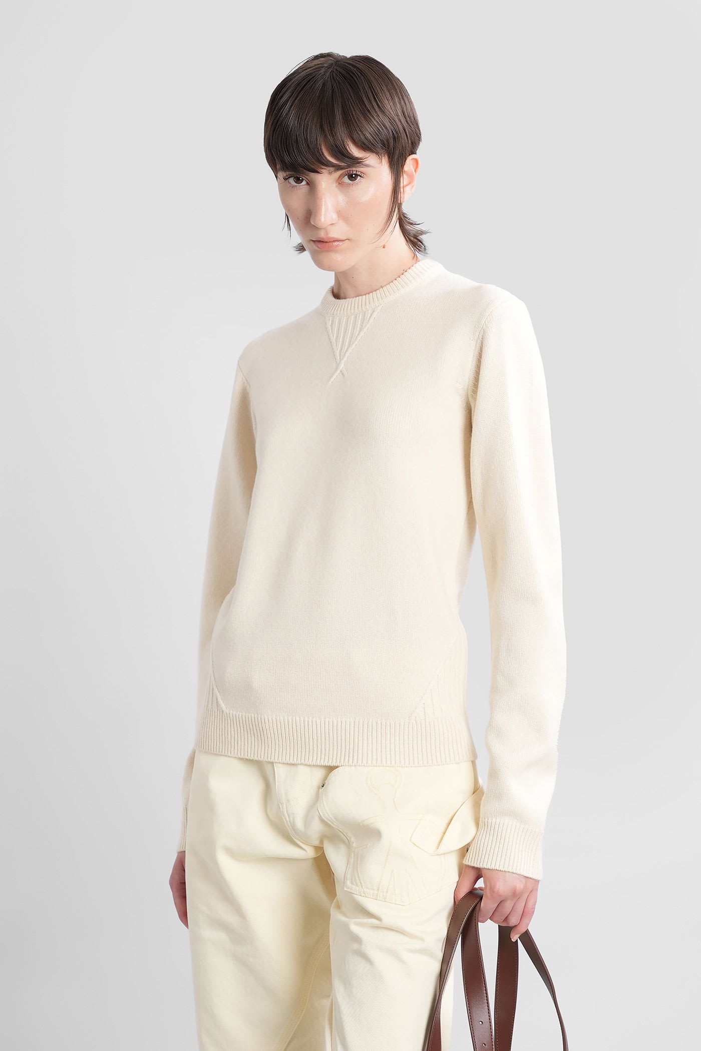 Jw Anderson Knitwear In Beige Wool In Neutral
