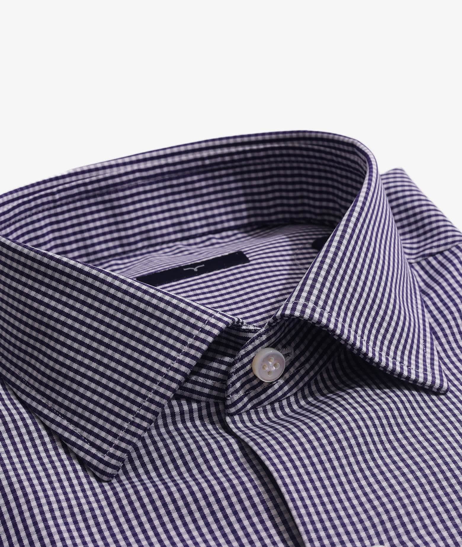 Shop Larusmiani Handmade Shirt Mayfair Shirt In White/blue