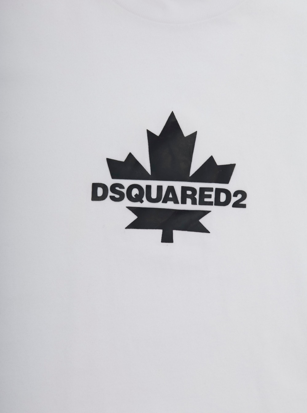 Dsquared2 White Crewneck T-shirt With Logo Print On The Front In Cotton Boy In White