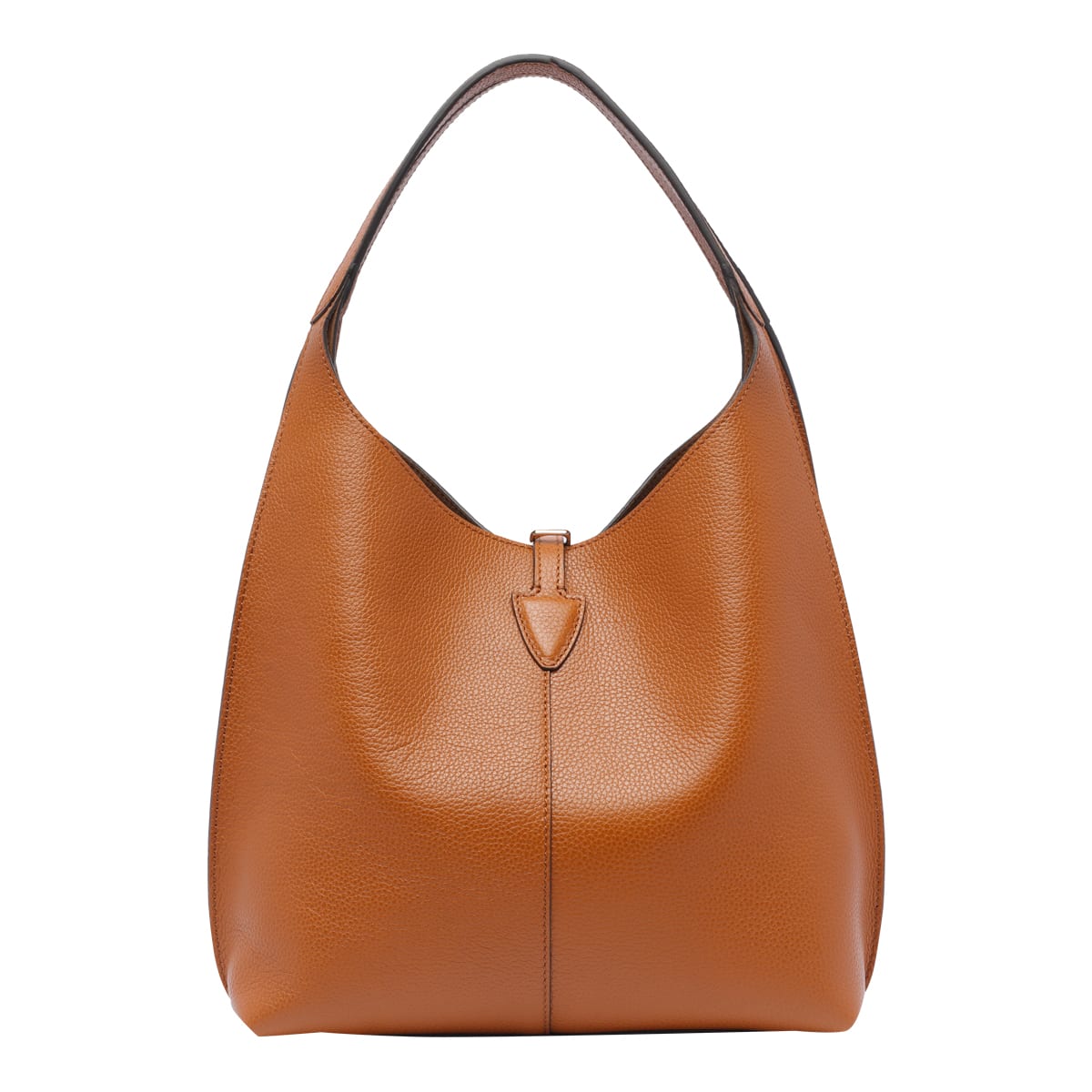 Tod's Elegant Grained Leather Tote Bag In Brown
