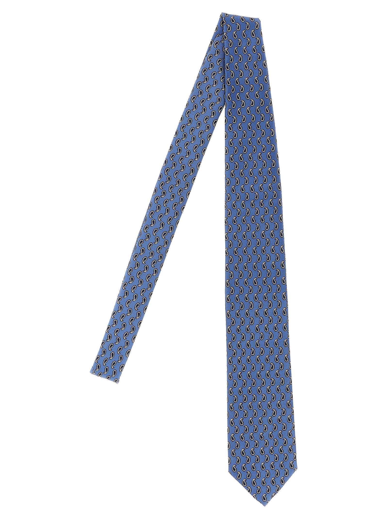 Brioni Jacquard Tie Ties And Papillon Blue In Blue