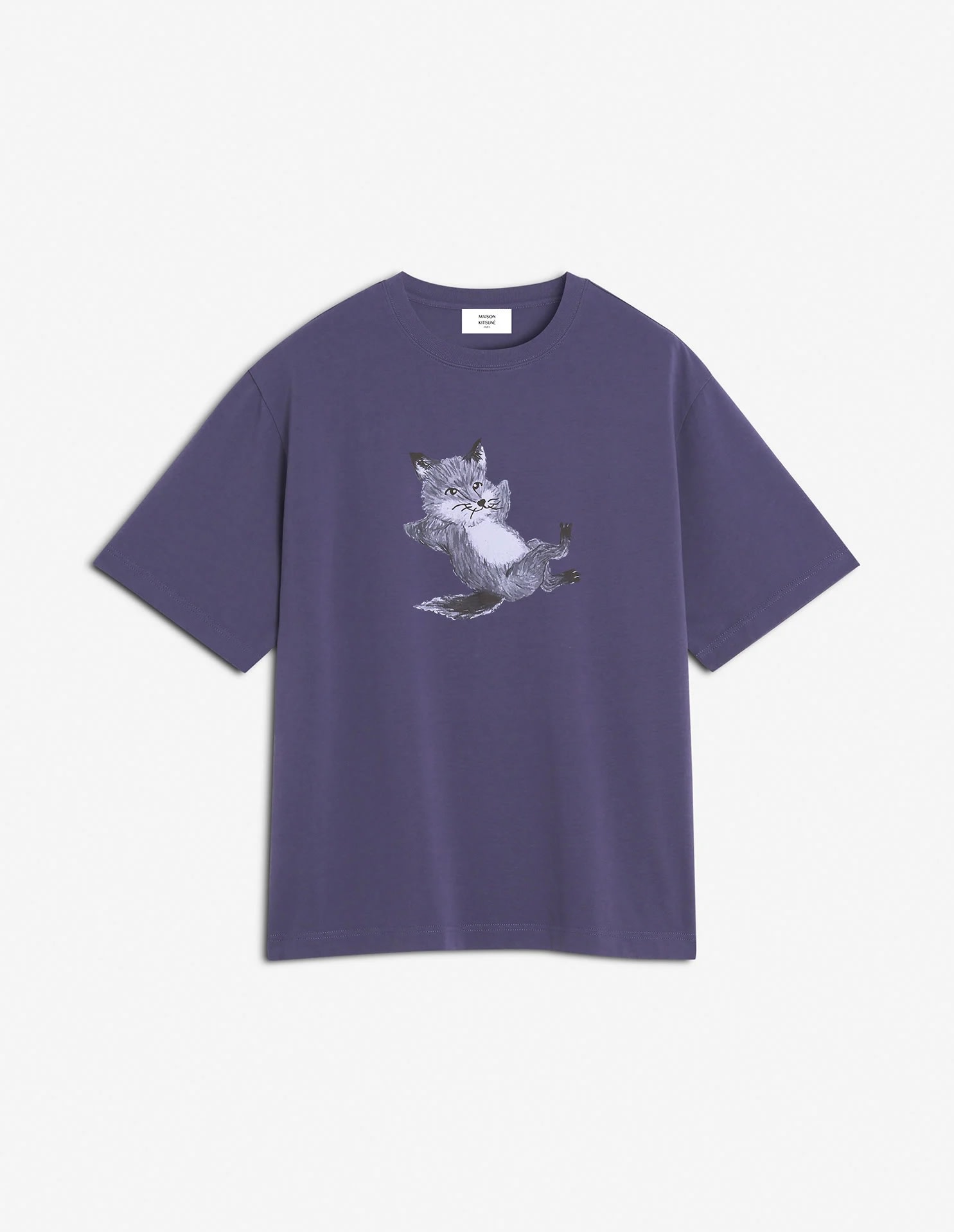 Maison Kitsuné Chillax Print Oversize Tee-shirt In Purple