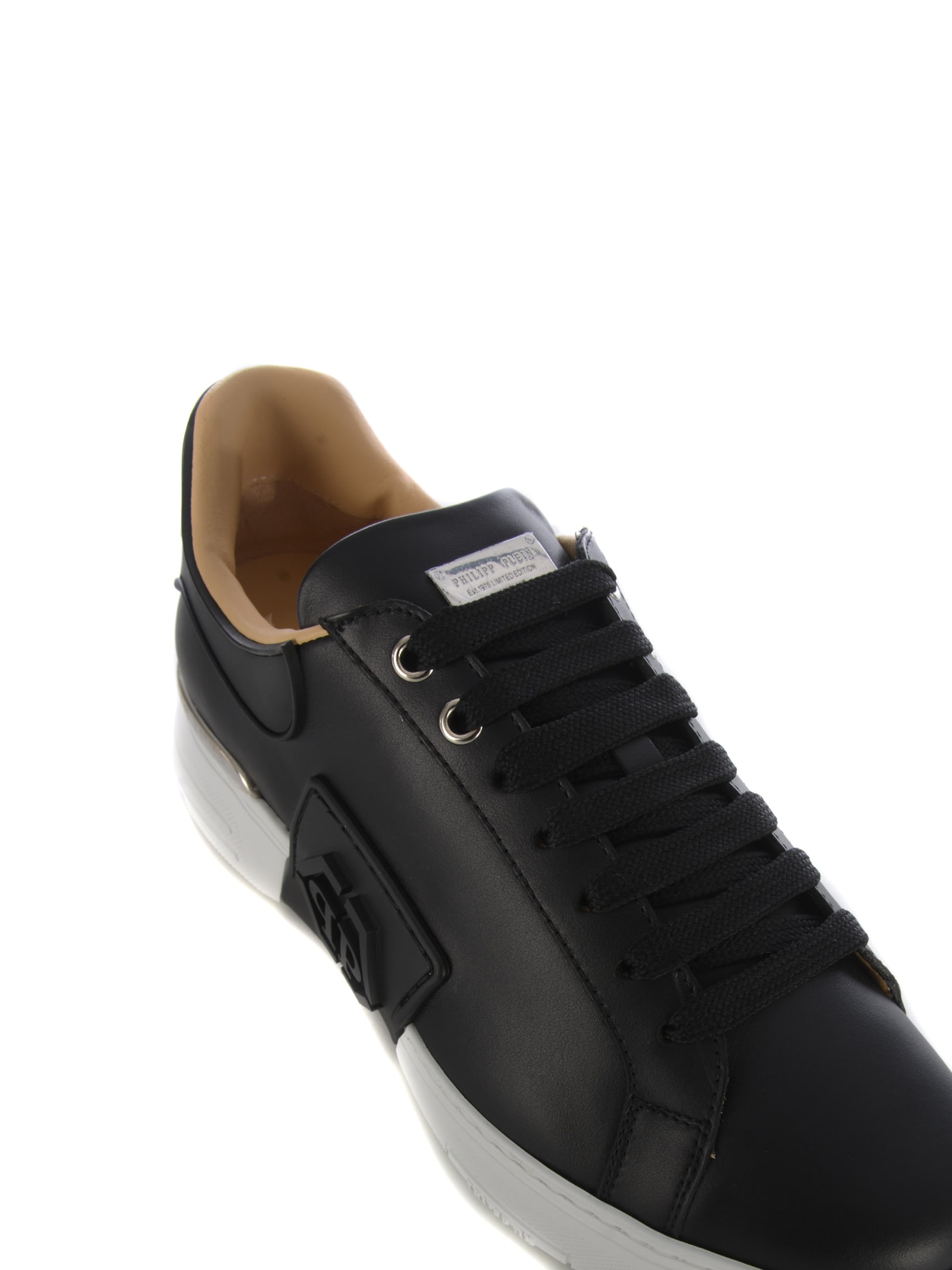 Shop Philipp Plein Sneakers  Phantom In Leather In Nero