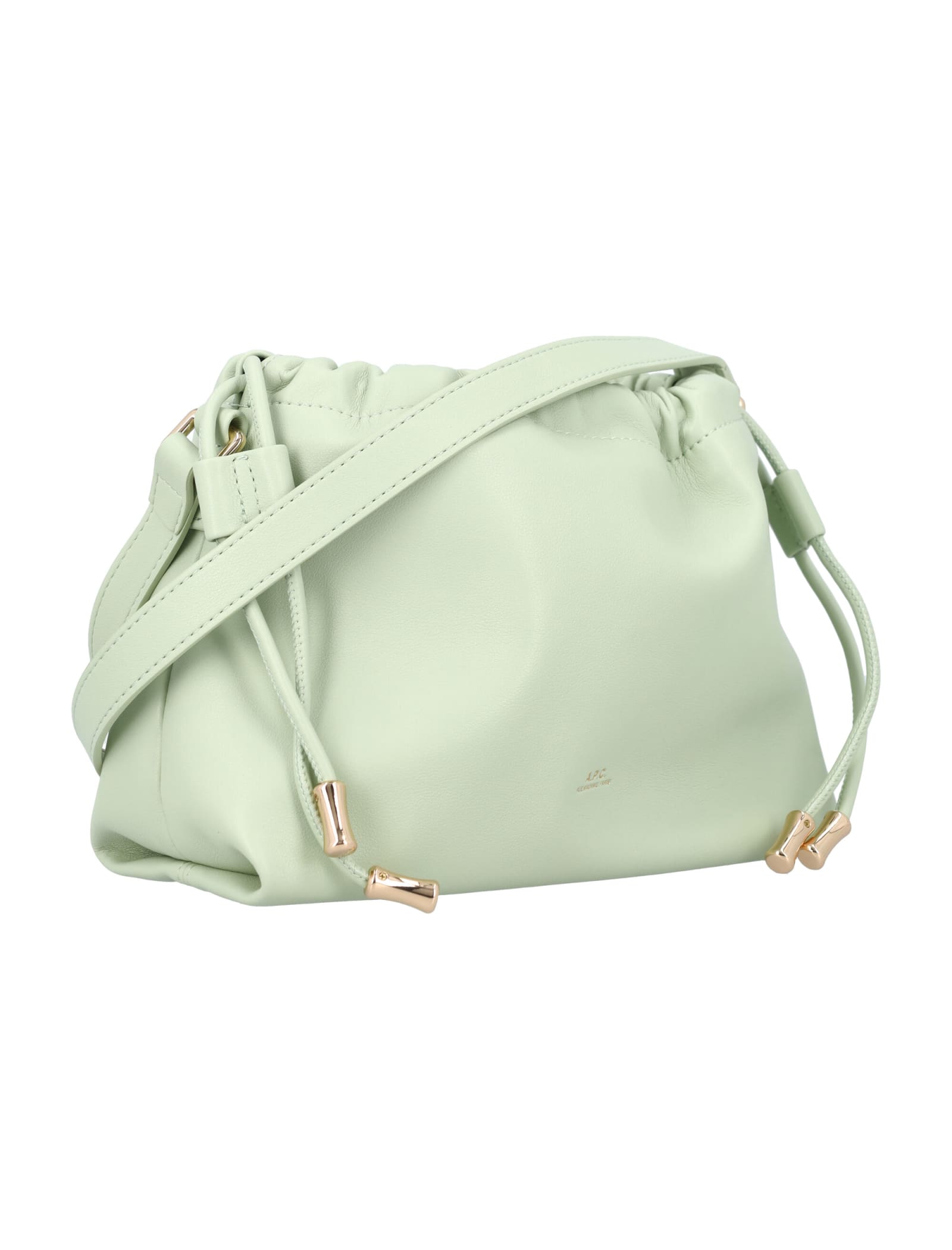 Shop Apc Ninon Mini Bag In Almond Green