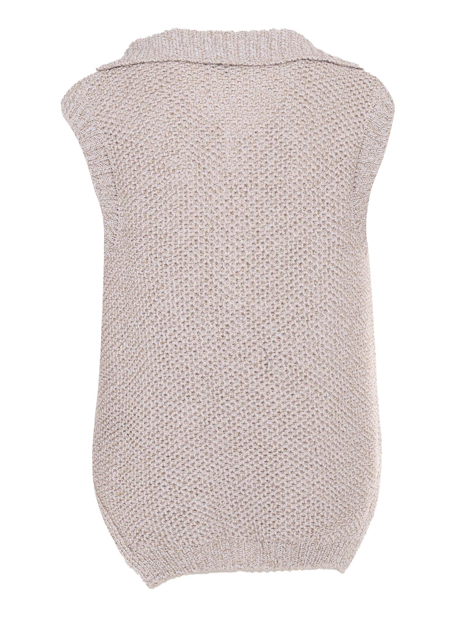 Fay Hooded Knit Top In Beige