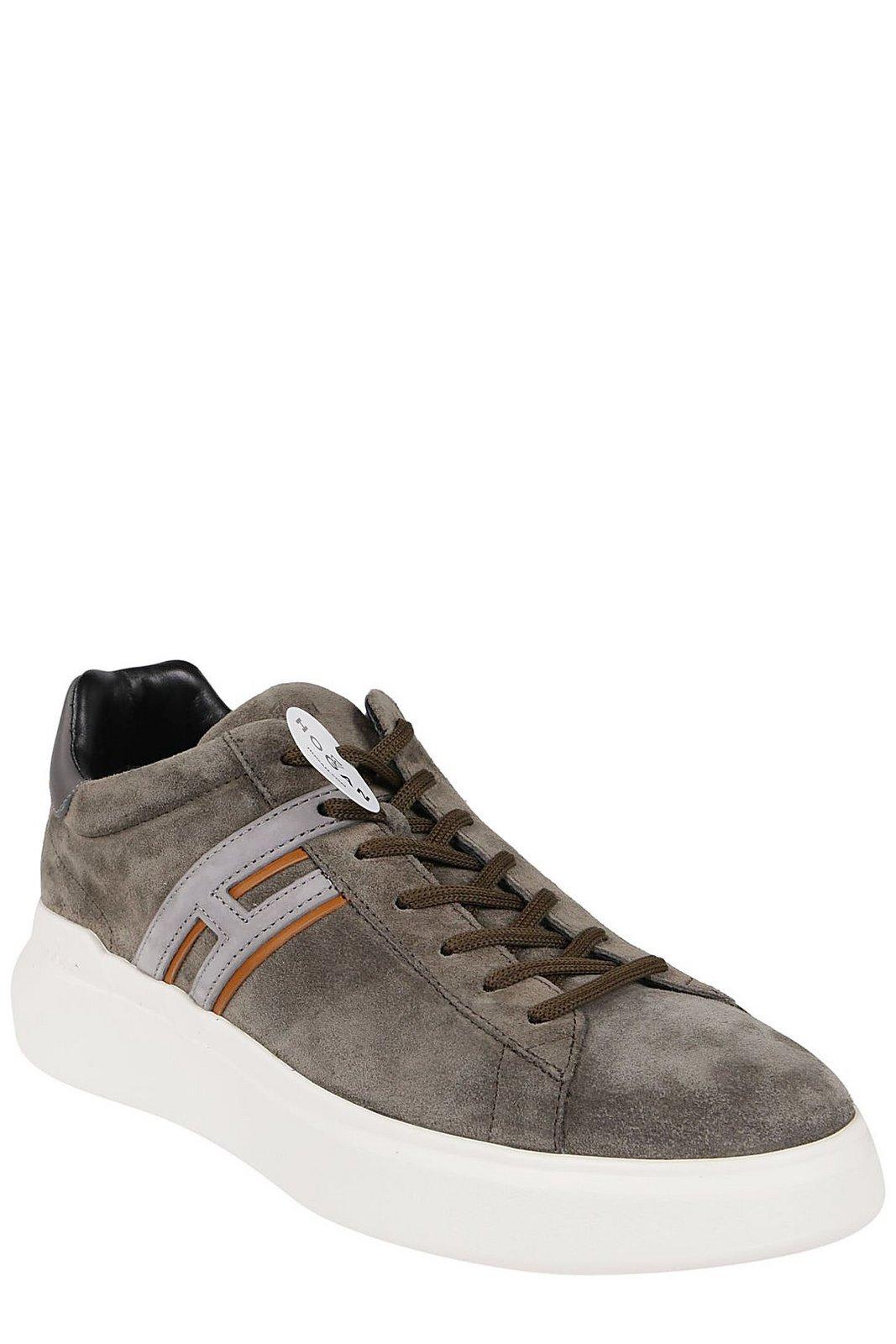 Shop Hogan H580 Lace-up Sneakers In Brown