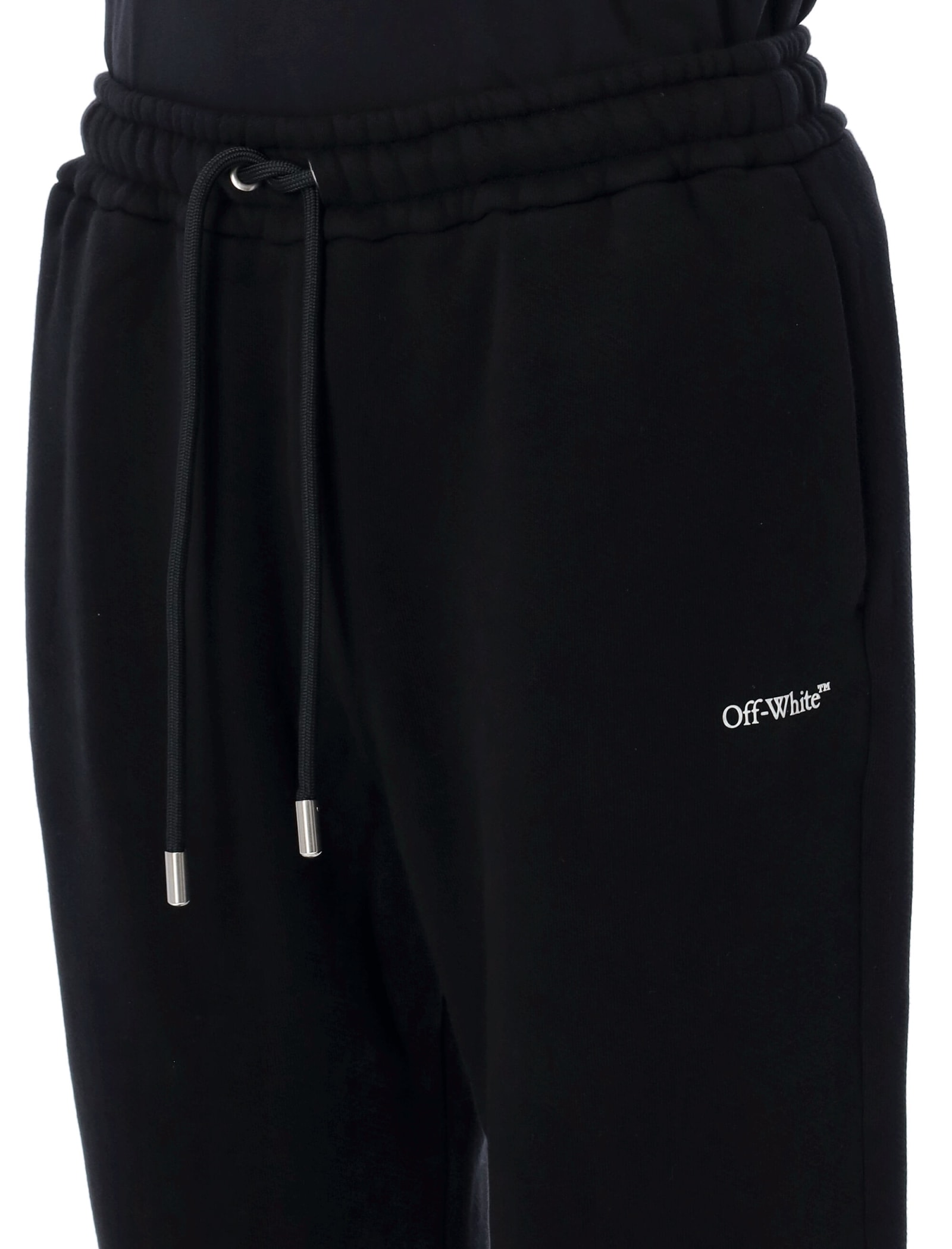 Shop Off-white Windy Arrow Sweatpants In Black White