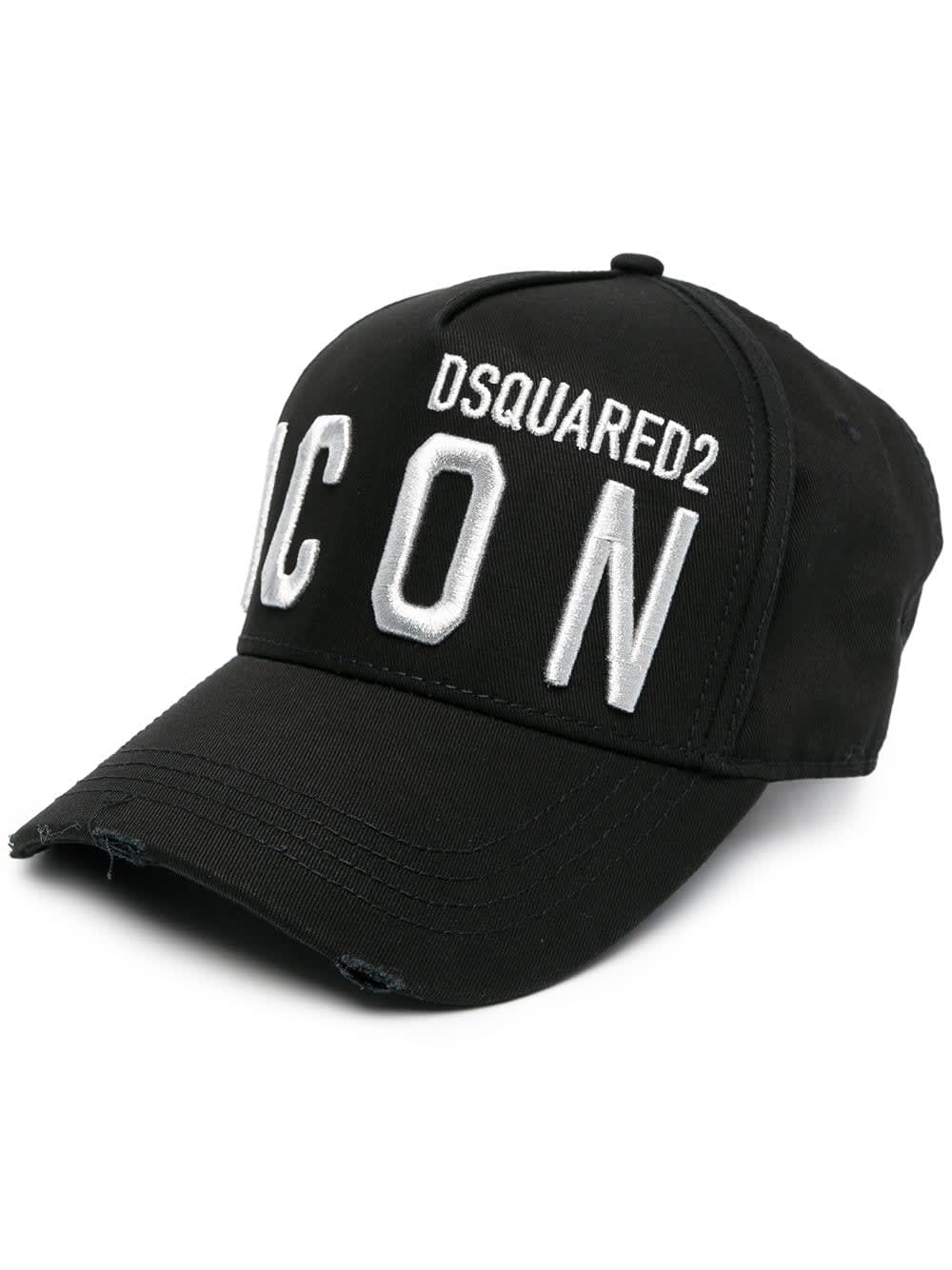 Woman Black And Silver Icon Dsquared2 Baseball Cap