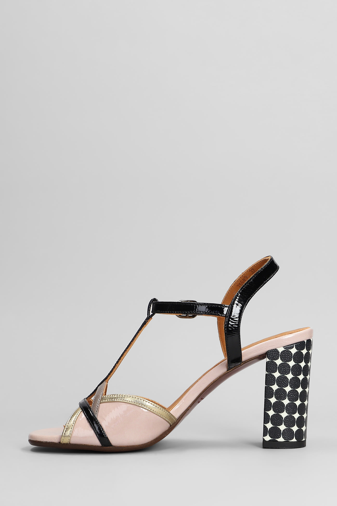 Chie Mihara Bemon Sandals In Rose-pink Leather In Black