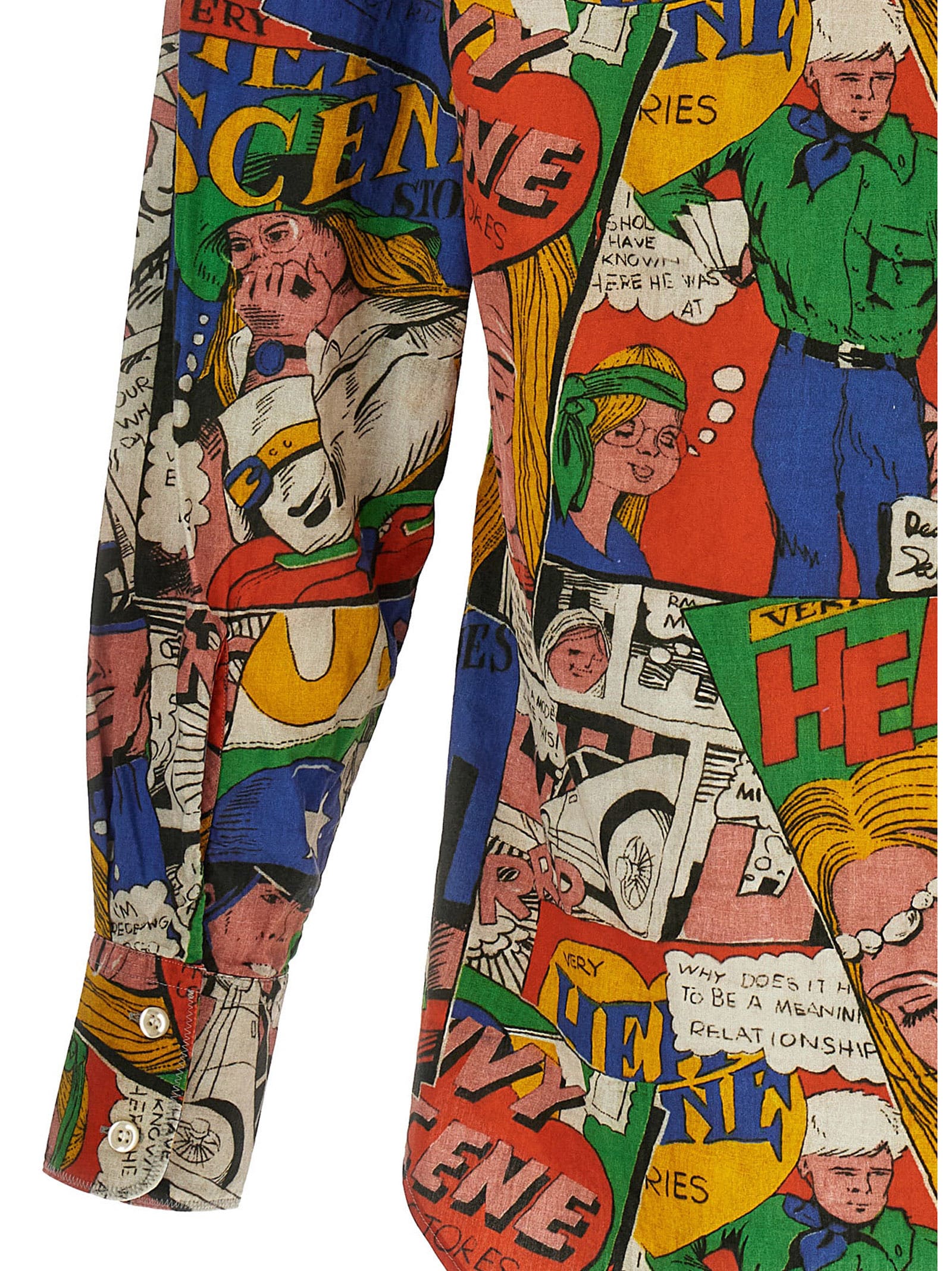 Shop Erl Comic Book Shirt In Multicolor