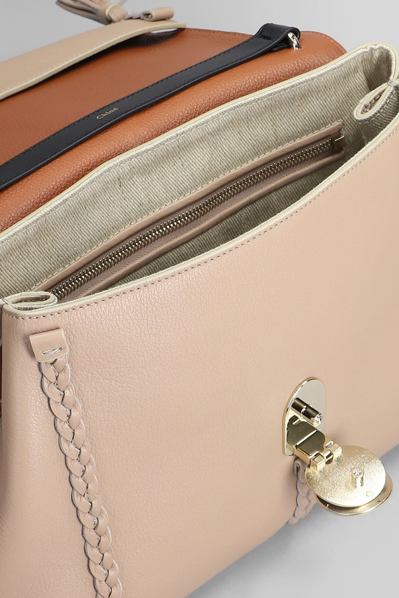 Shop Chloé Penelope Shoulder Bag In Beige Leather