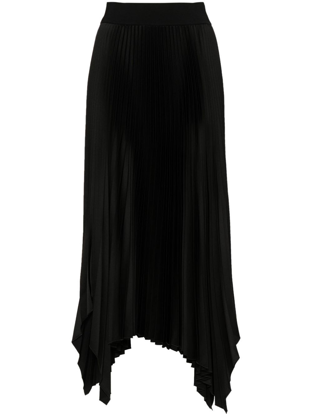 Shop Joseph Ade Skirt Knit Weave Plisse In Black