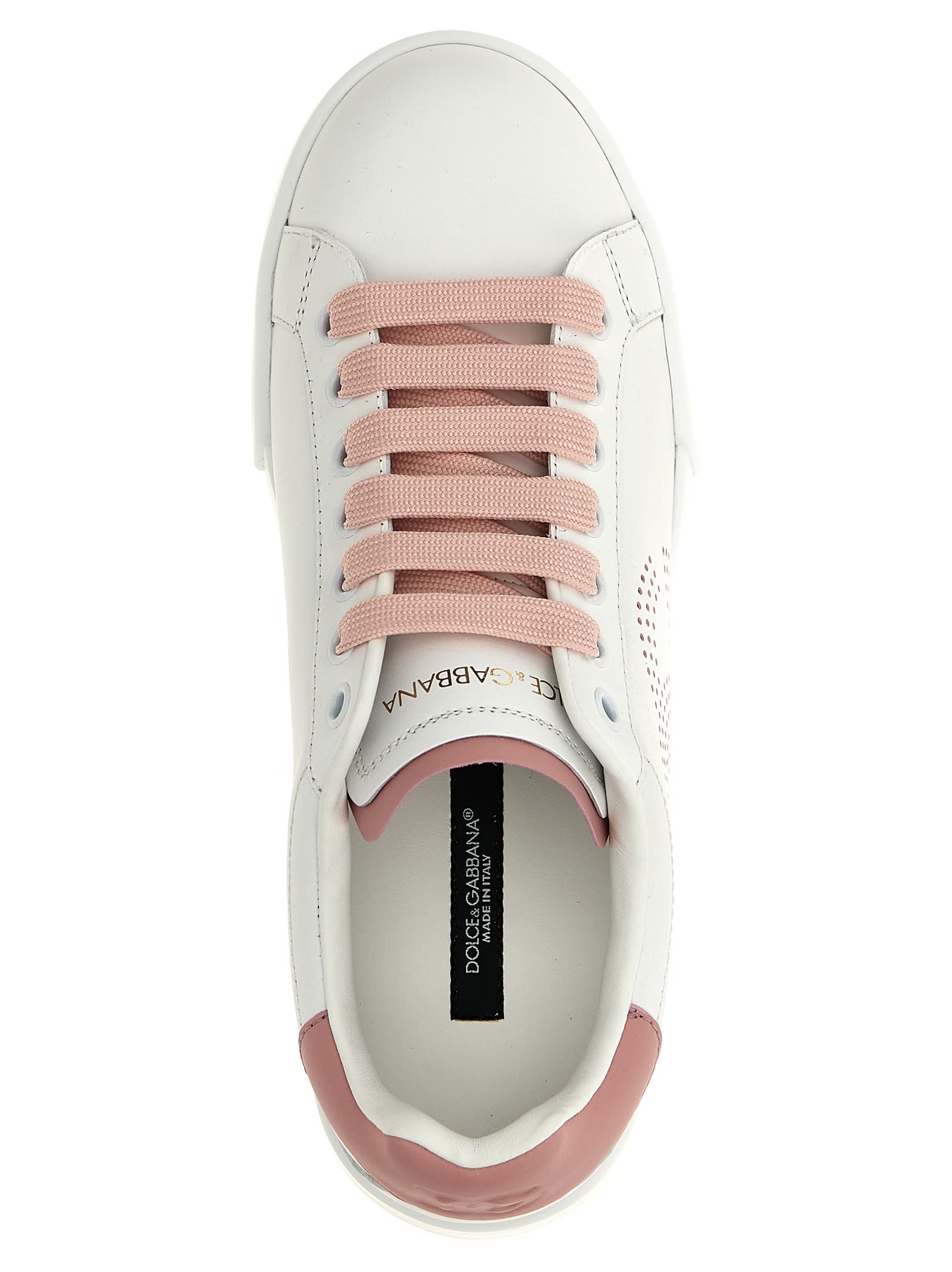 Shop Dolce & Gabbana Portofino Sneakers In White