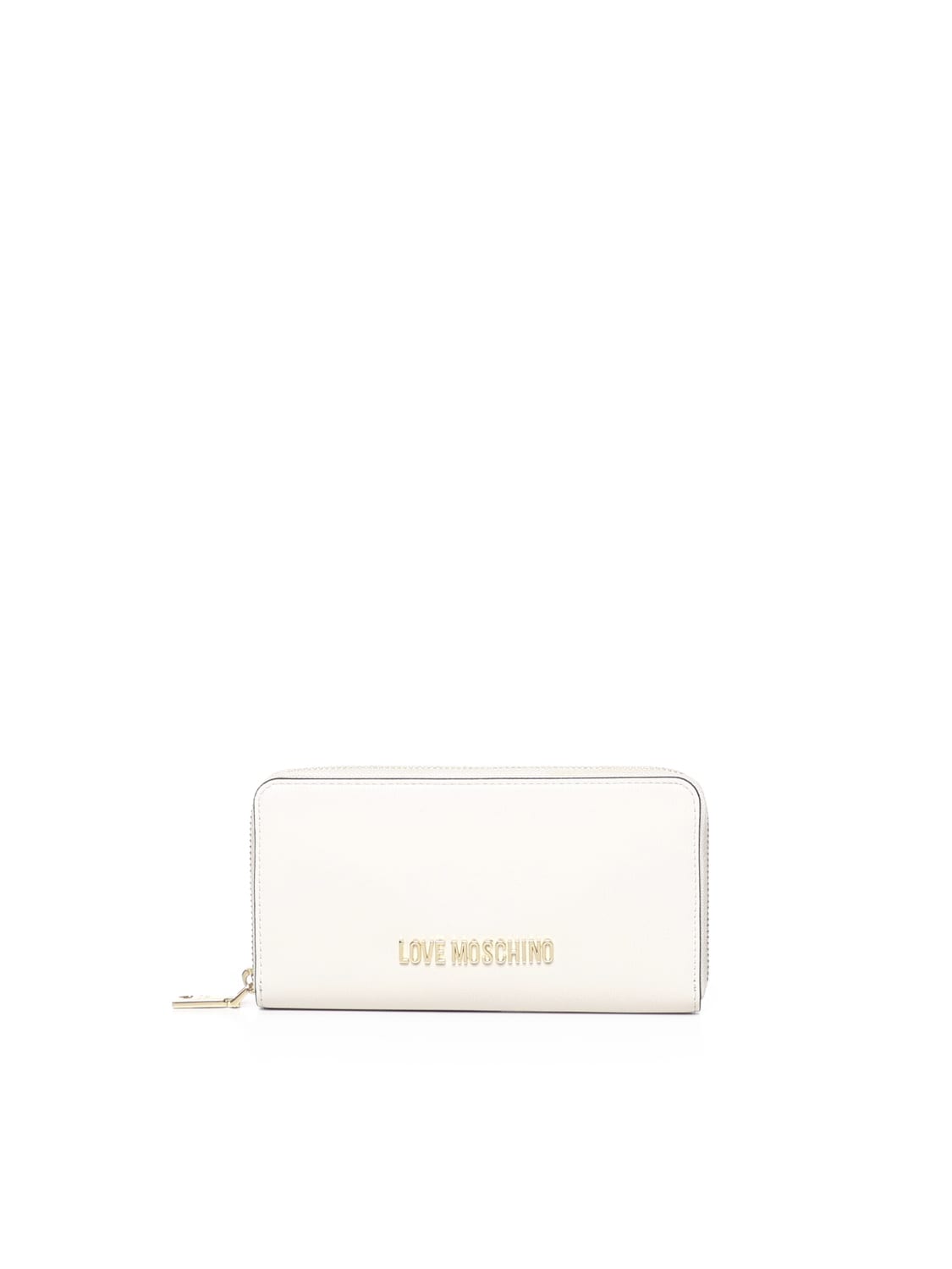 Love Moschino Wallet With Logo In Ivory