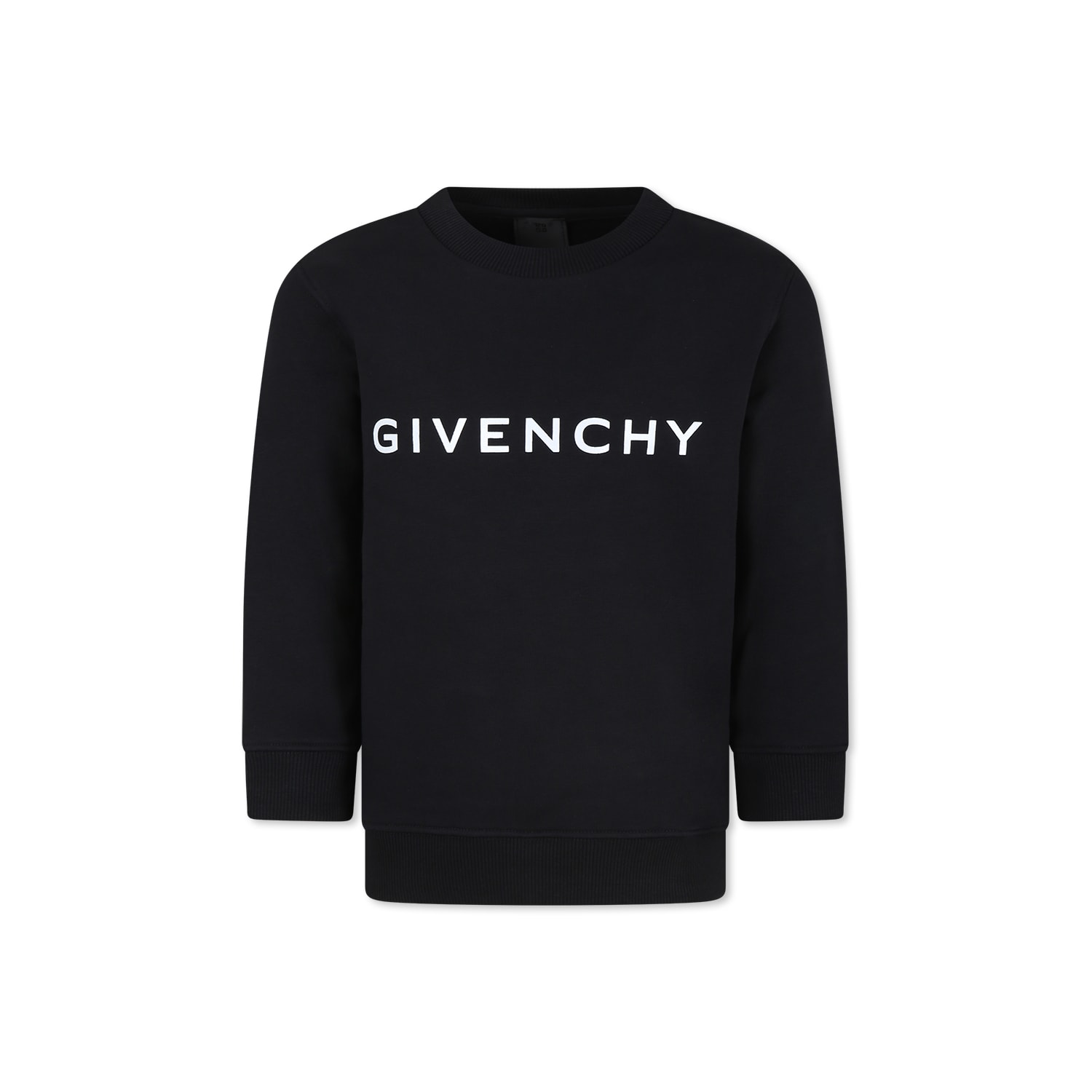 Shop Givenchy Black Sweatshirt For Kids With Logo In Nero