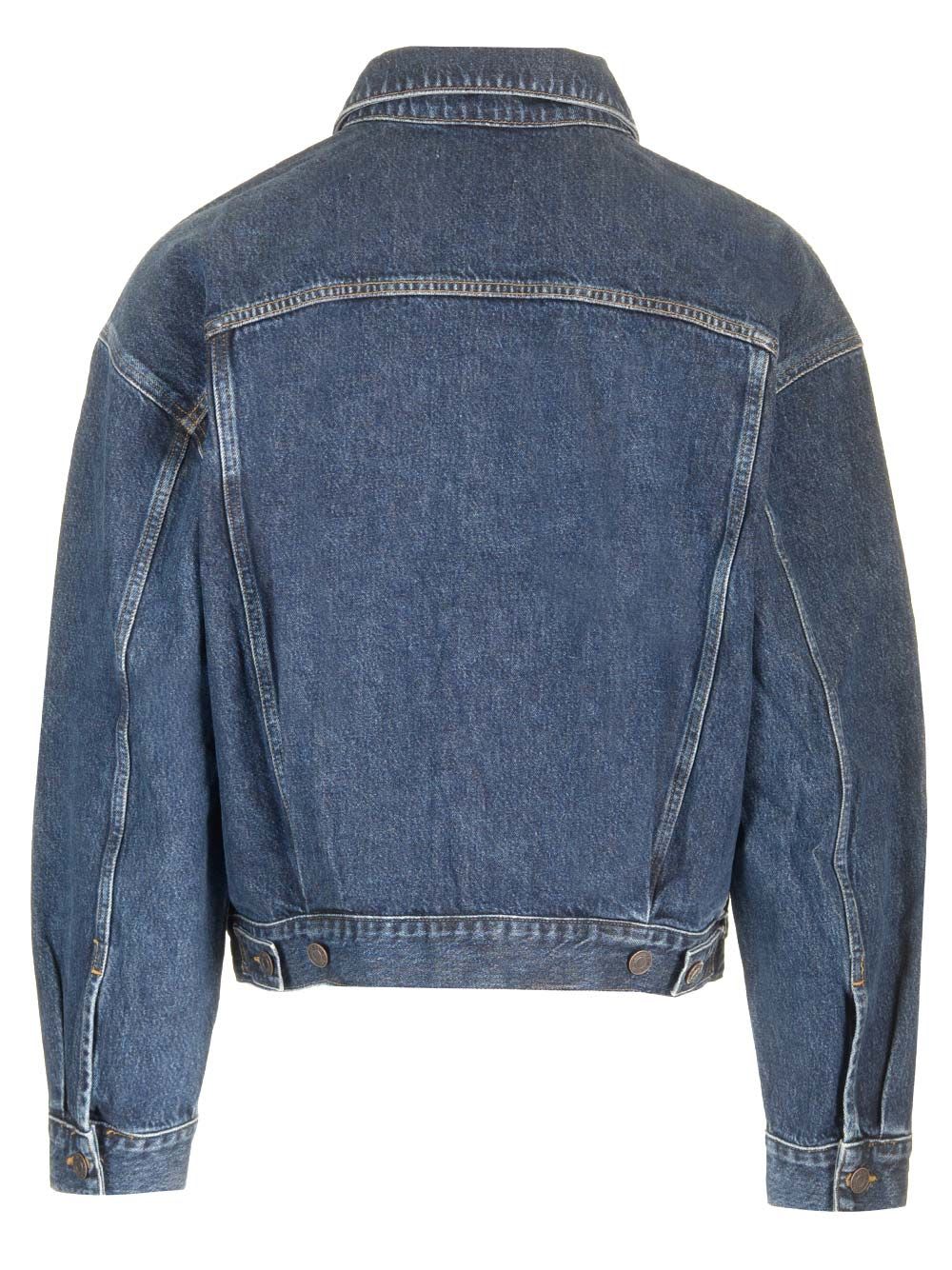 Shop Agolde Stefano Denim Jacket In Blue