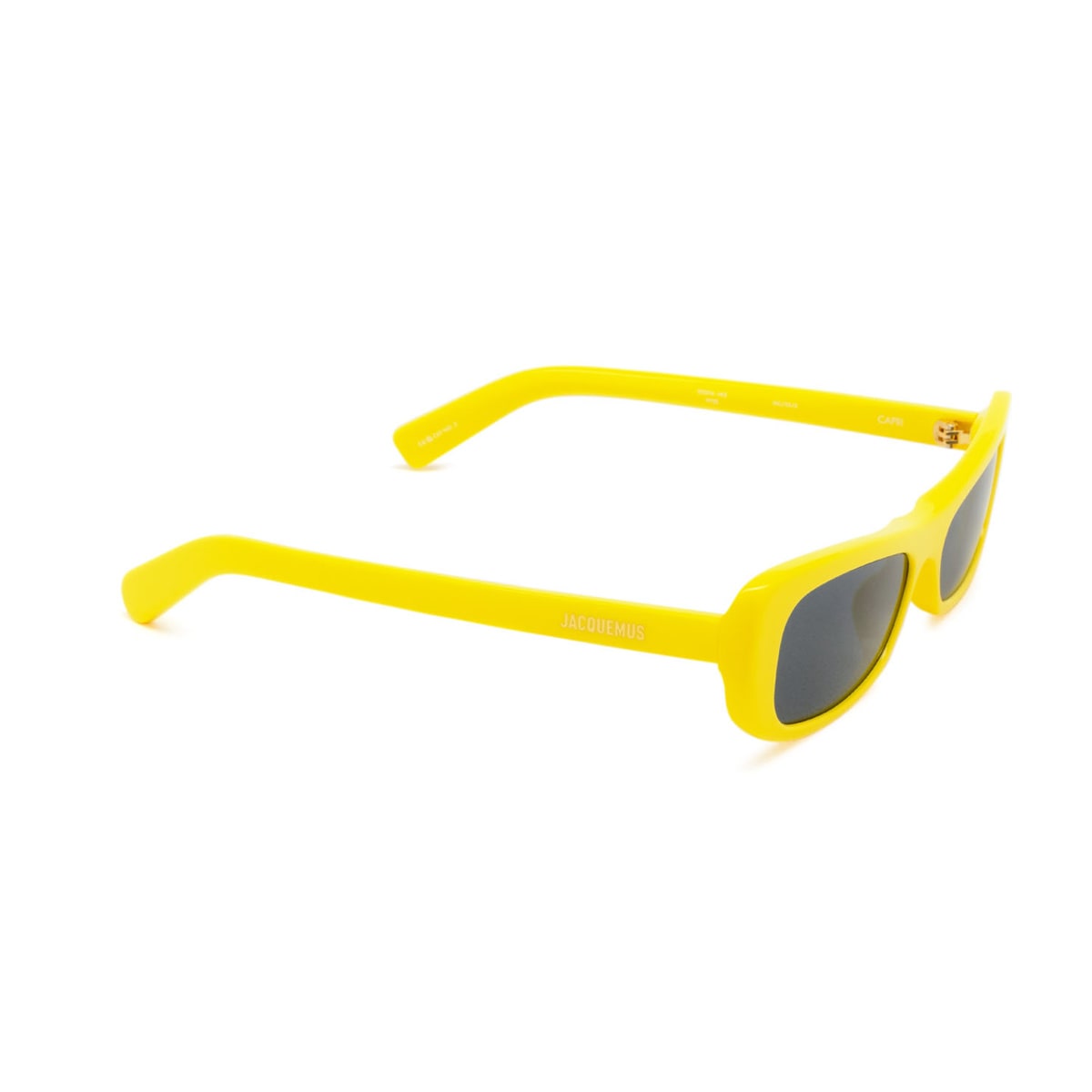 Shop Jacquemus Les Lunettes Capri Jac55 Linea La Casa C5 Yellow Sunglasses In Giallo