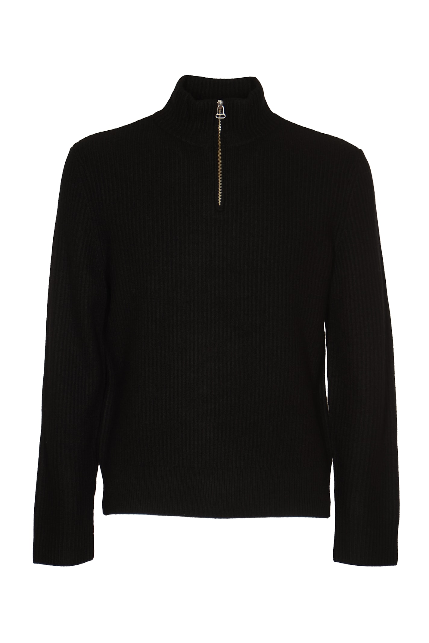 A. P.C. High Neck Ribbed Knit Jumper