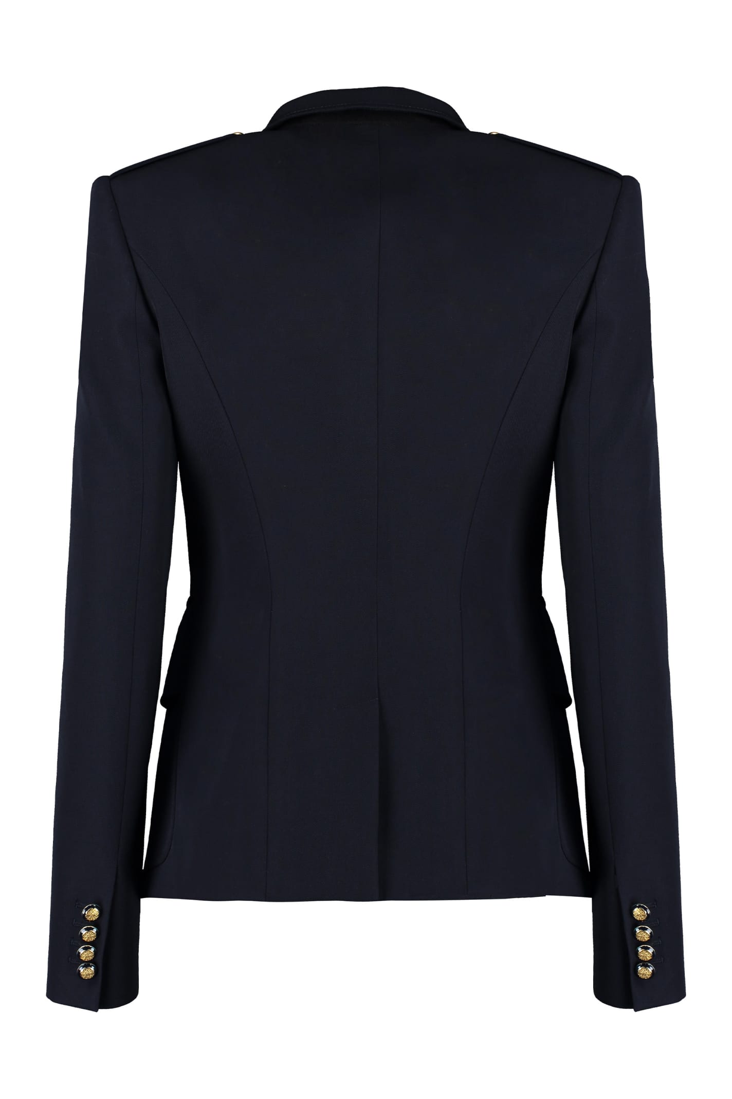 Shop Alexander Mcqueen Wool And Cotton Jacket In Blue