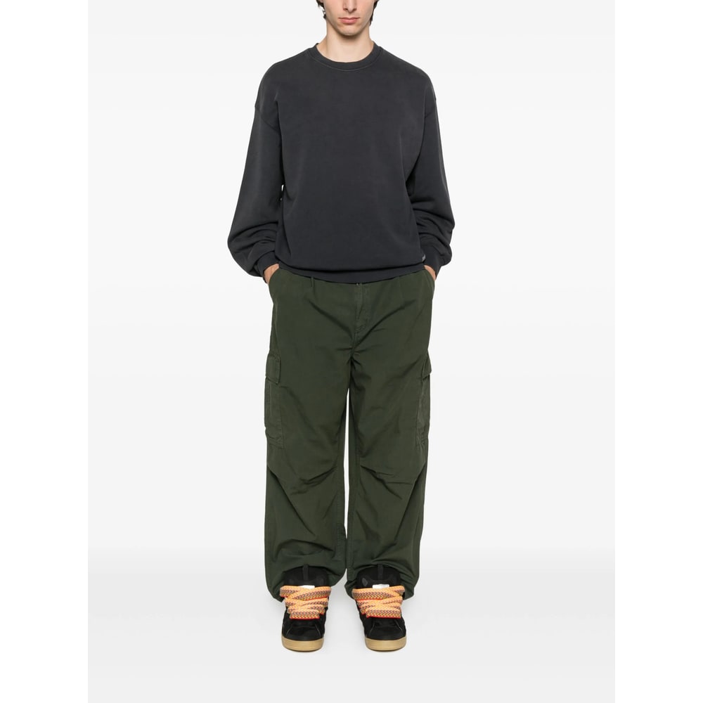 Carhartt Cargo Trousers With Belt Loops And Multiple Pockets In Green