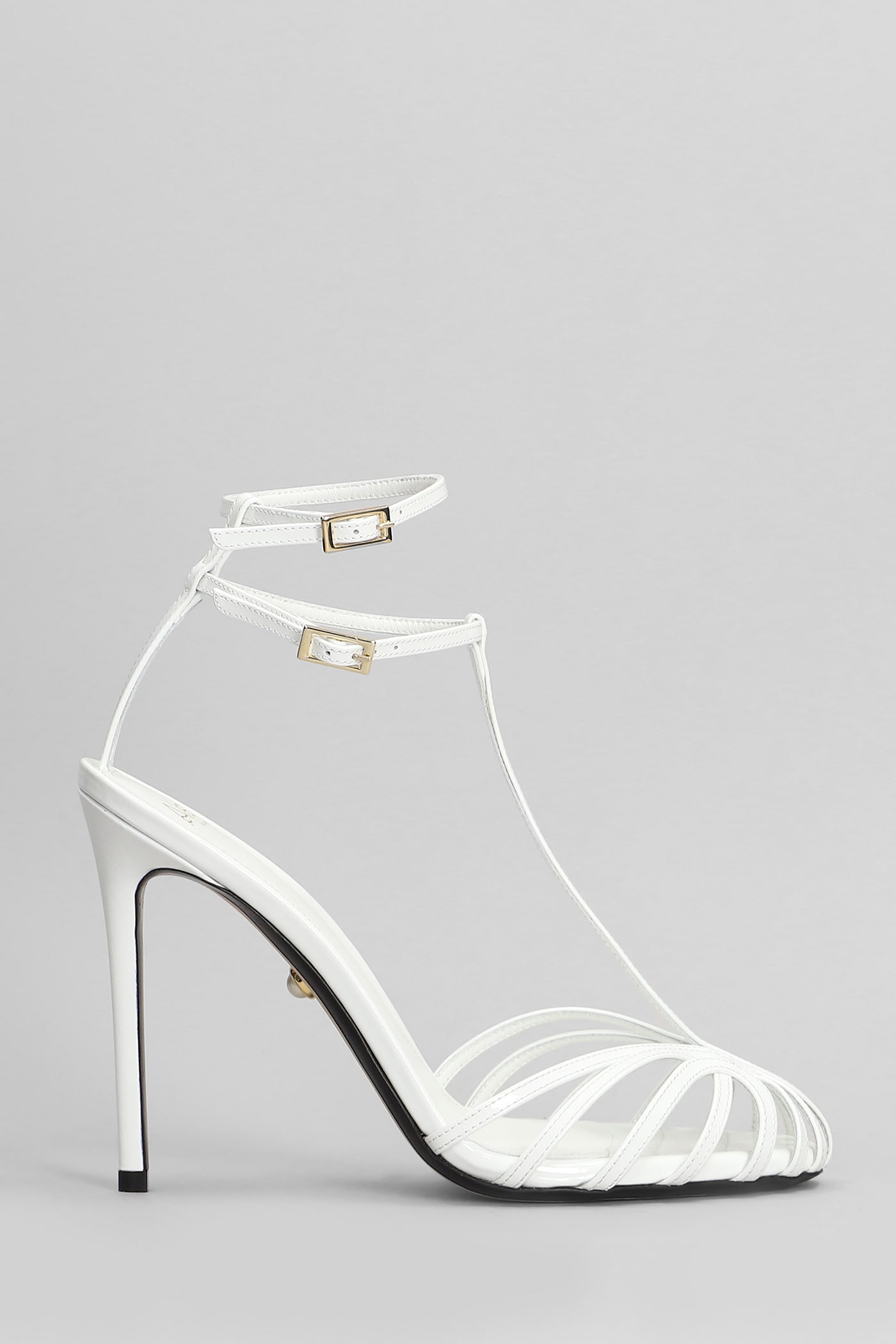 Stella 110 Sandals In White Patent Leather