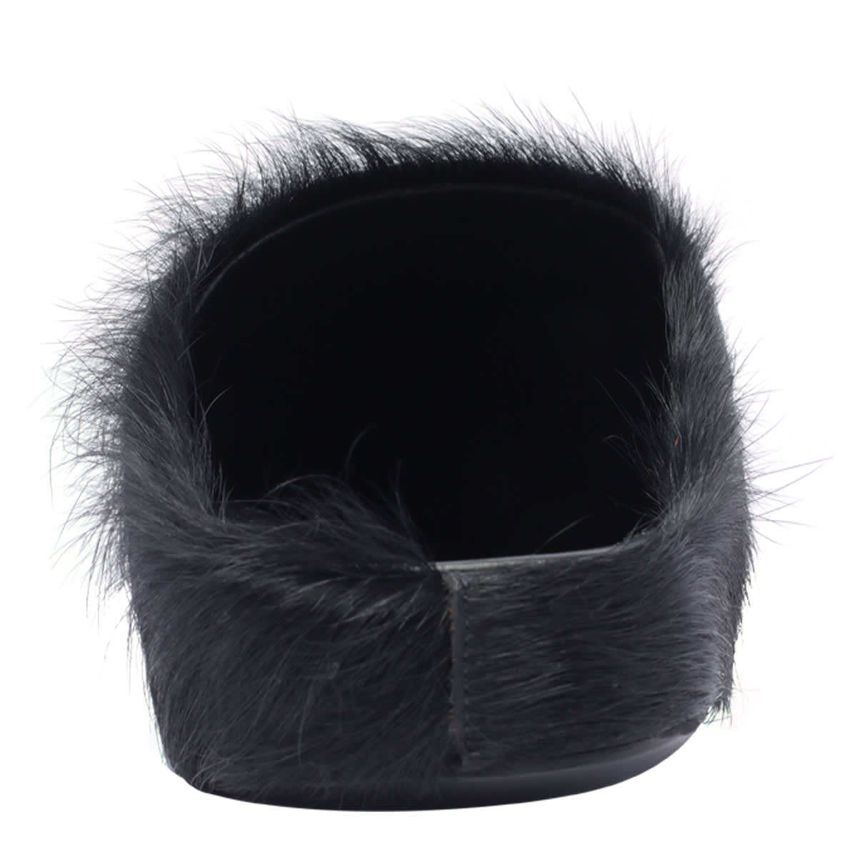 Marni Black Calf Hair Fussbett Mules In Black