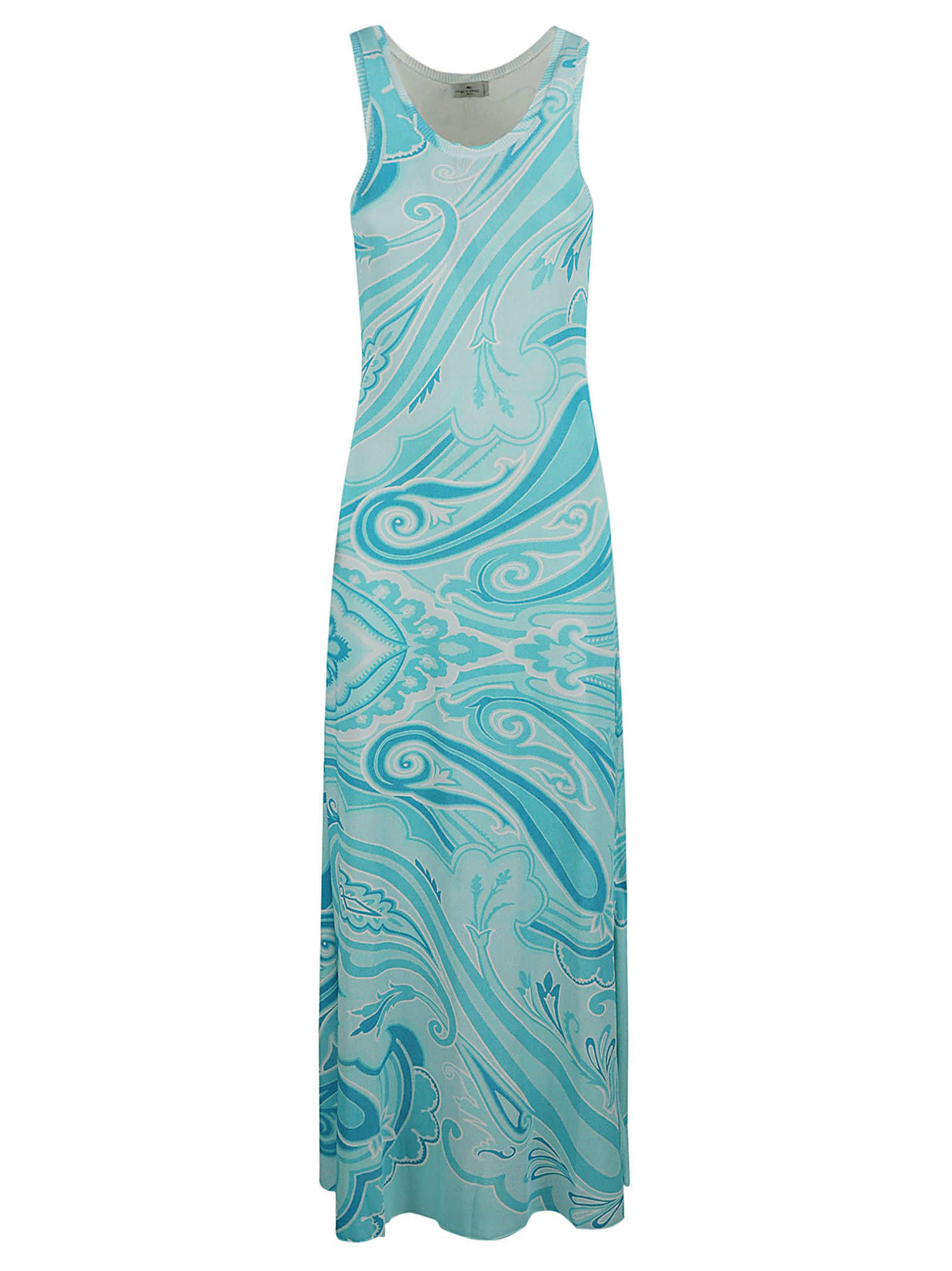Shop Etro Printed Sleeveless Dress  In Multicolor