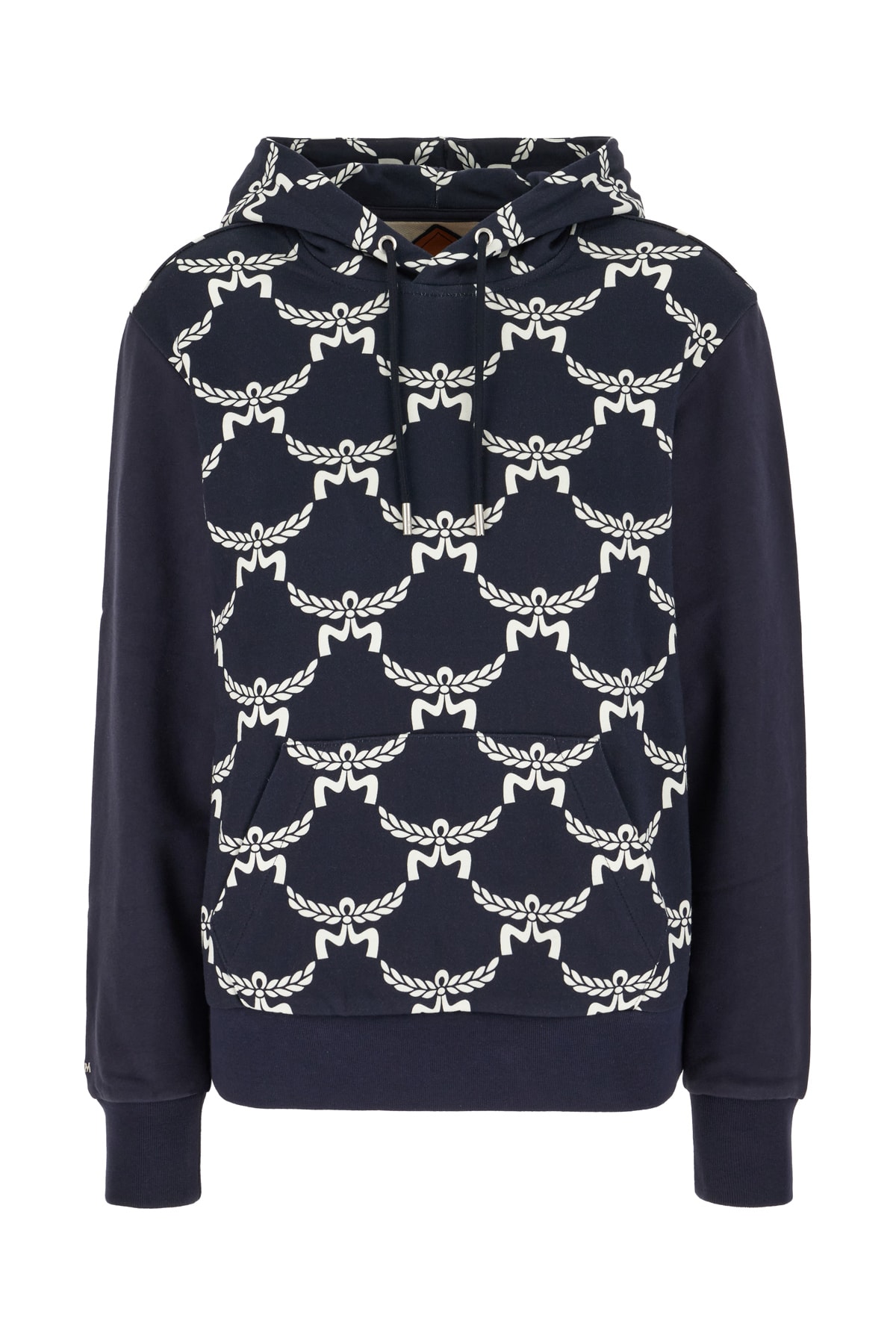 Mcm Printed Cotton Sweatshirt In Navy Blaze