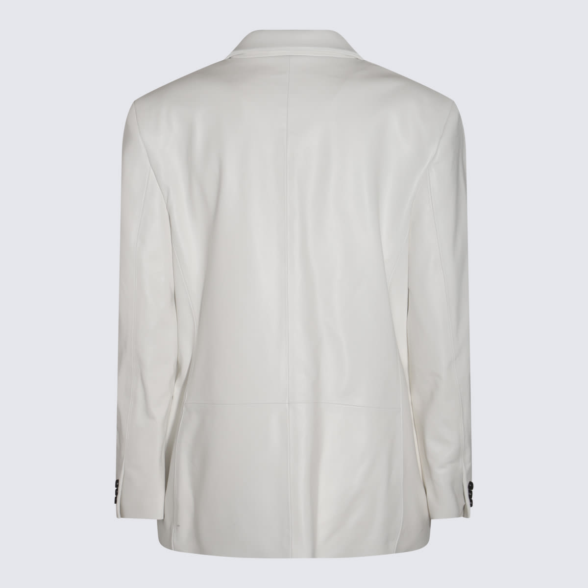 Shop Marni White Leather Casual Jacket