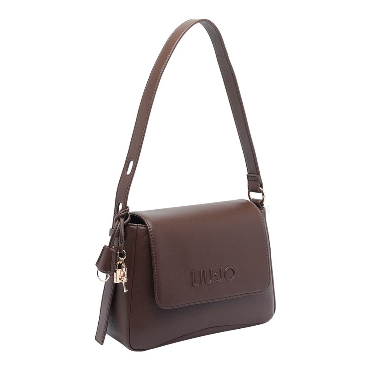 Liu •jo Medium Logo Hobo Bag With Adaptable Strap In Brown