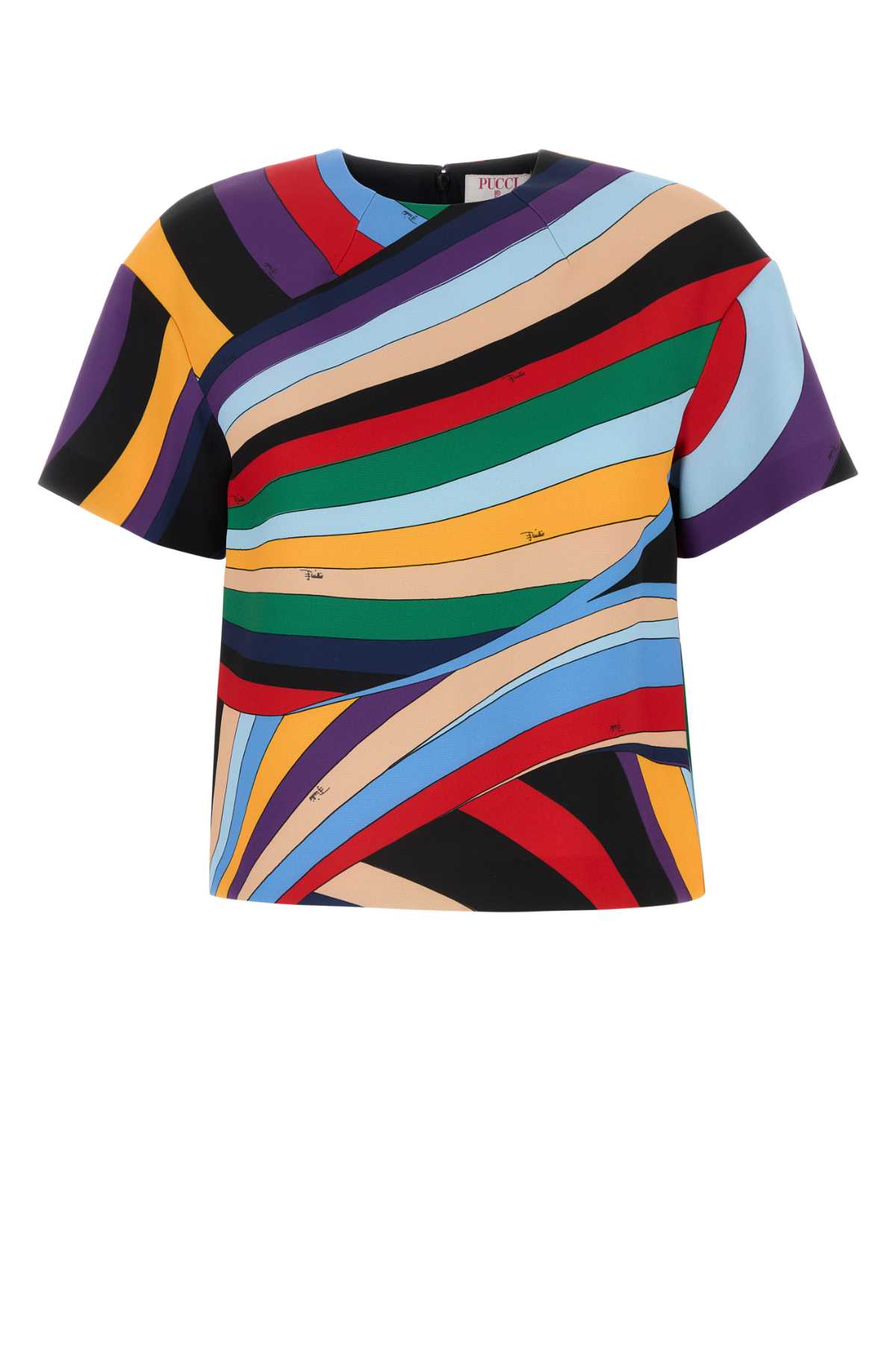 Shop Pucci Printed Stretch Cady T-shirt In Violarosso