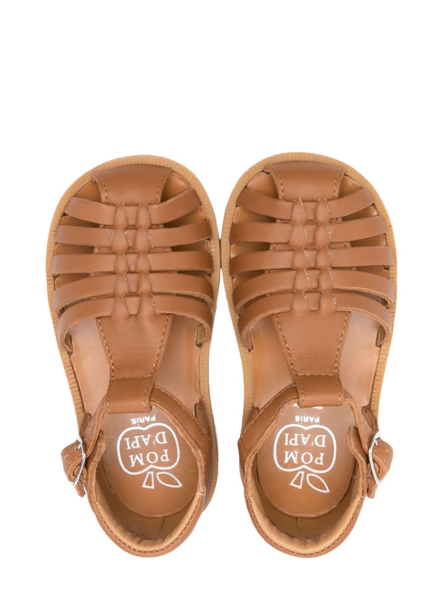 Pom D'api Poppypitti Nappa Camel In Beige