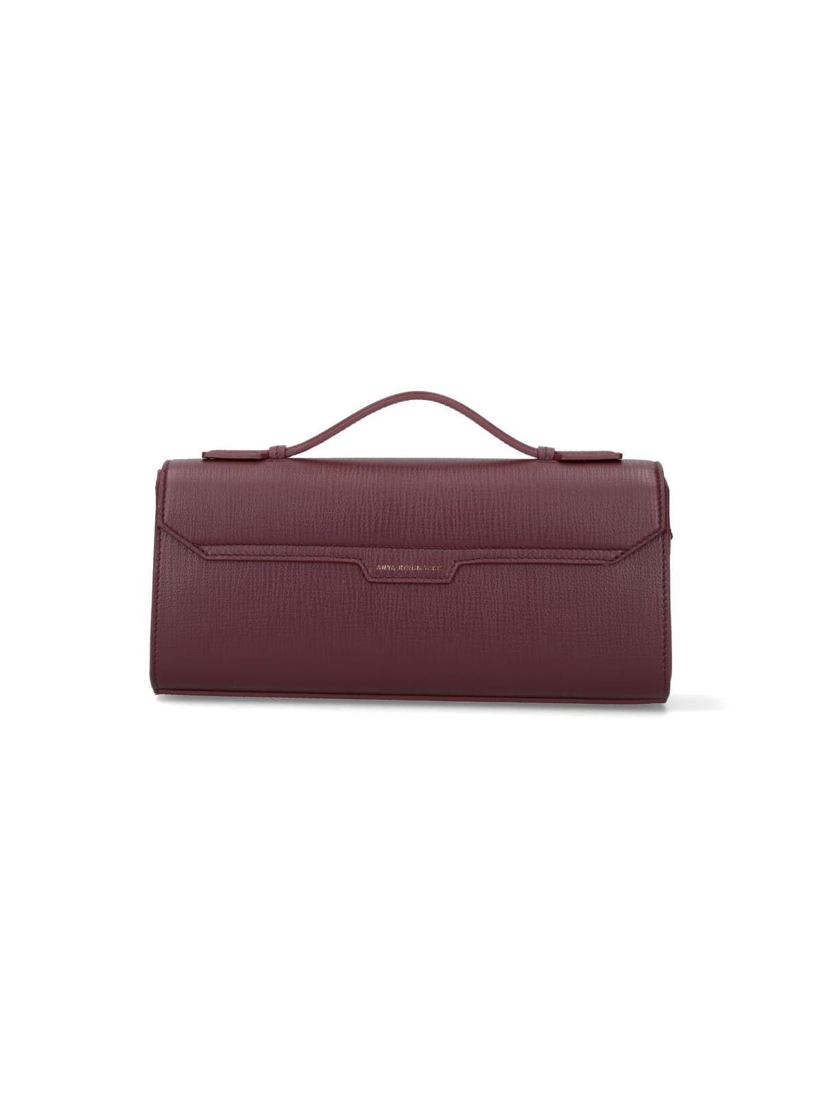 Anya Hindmarch Structured Brown Handbag With Clean Lines In Burgundy