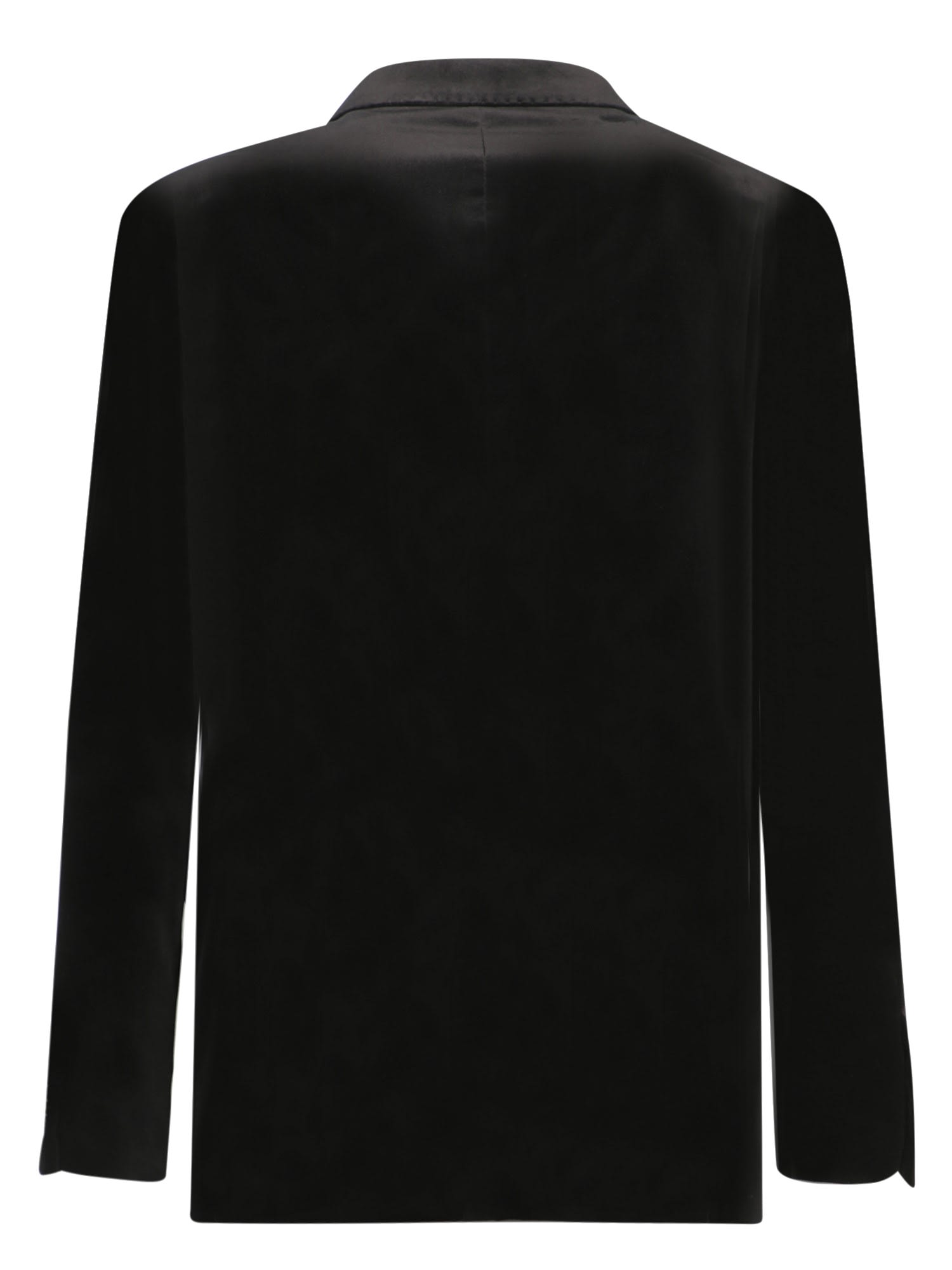 Shop Tagliatore Vesuvio Velvet Jacket In Black