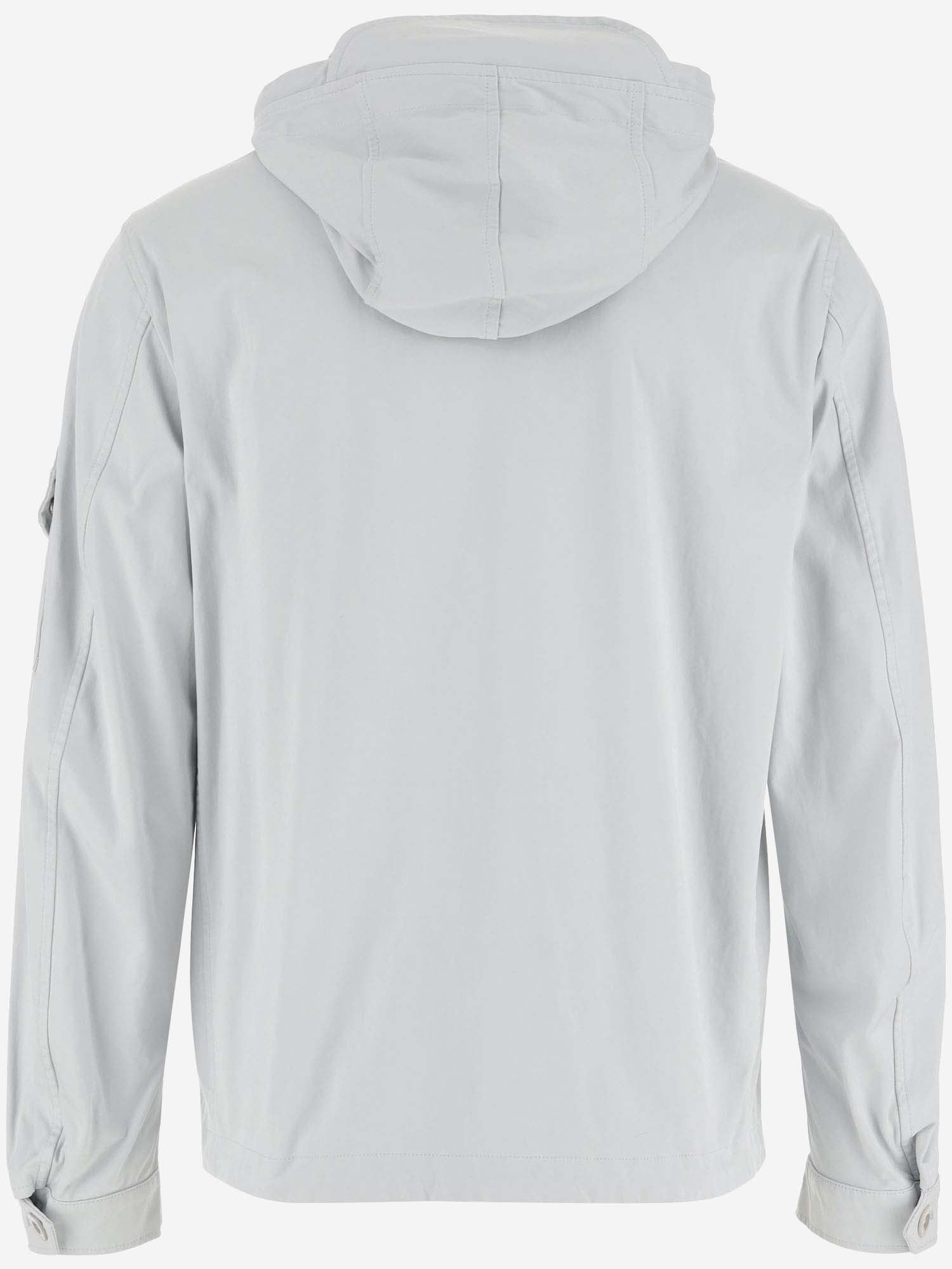 Shop Ten C Nylon Jacket With Hood In Grey