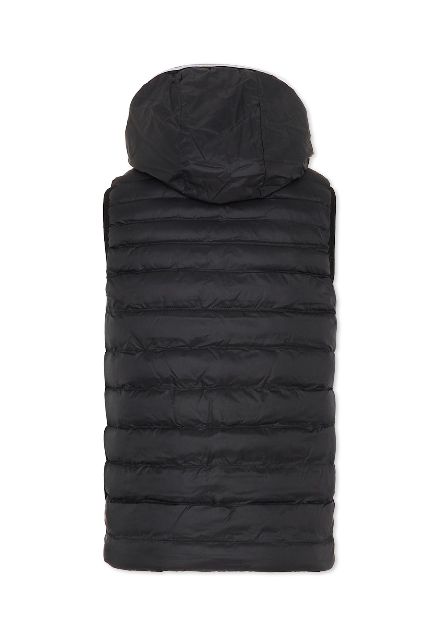 Hugo Boss Light Bluelue Reversible Vest For Boy With Logo In Blue