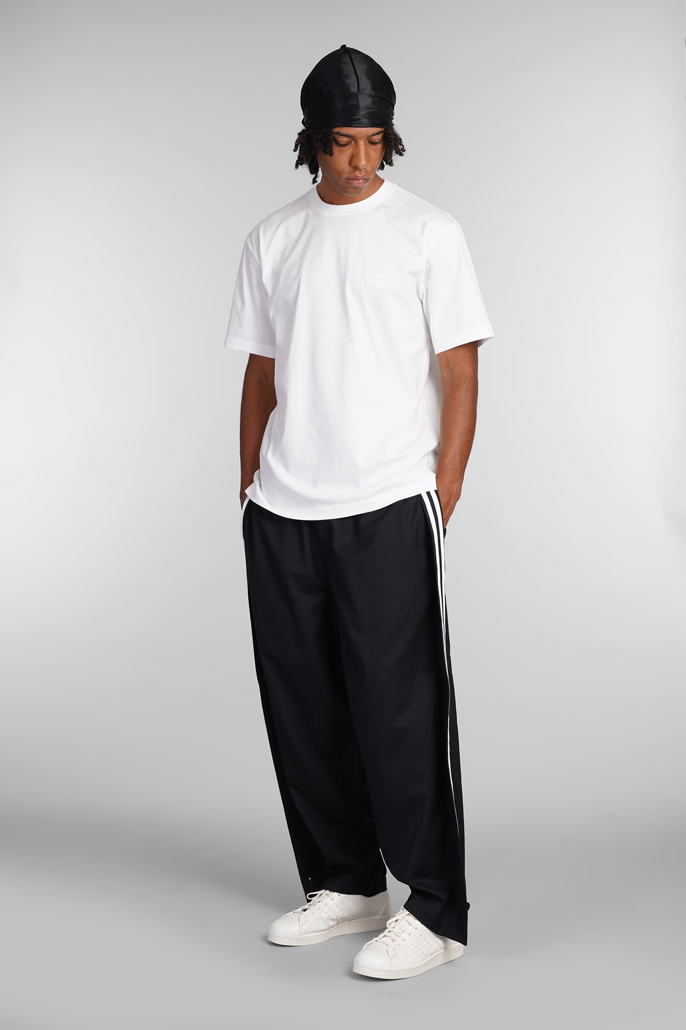 Y-3 Adidas Man Regular Short Sleeves Tee Clothing In White