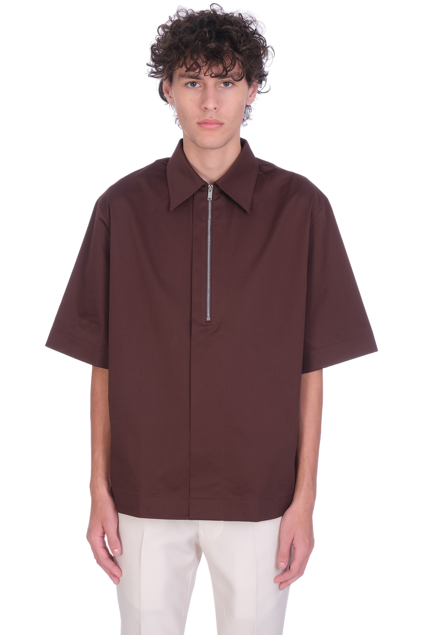 Givenchy Shirt In Brown Cotton