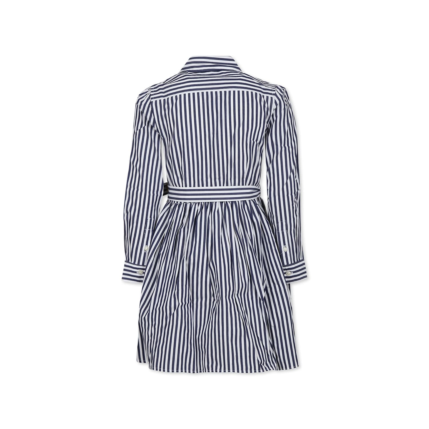 Polo Ralph Lauren Blue Dress For Girl With Horse In Blue