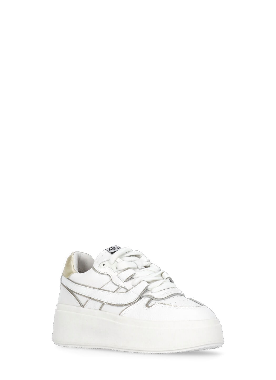 Ash Low Top Leather Match Sneakers Metallic Platform