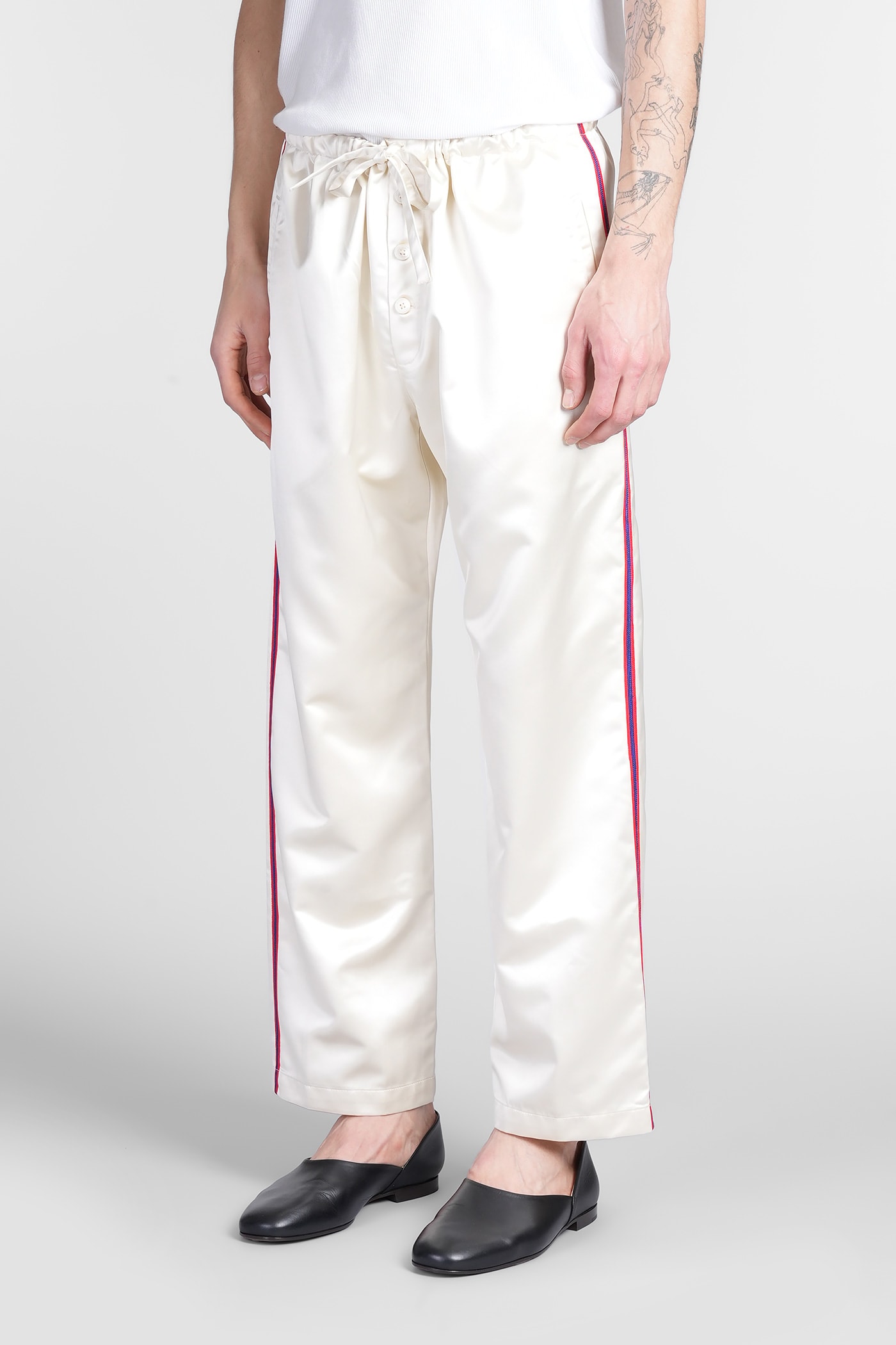 Bode Off-white Redtail Pyjama Pants In Beige