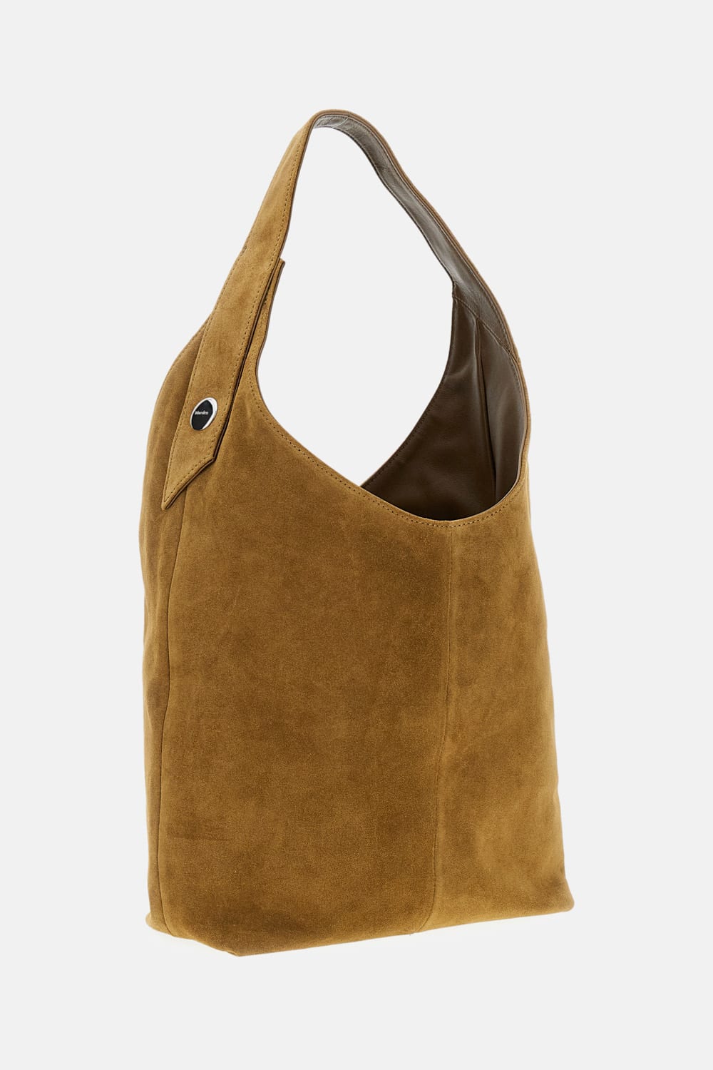 Maeden Suede Shoulder Bag In Nude