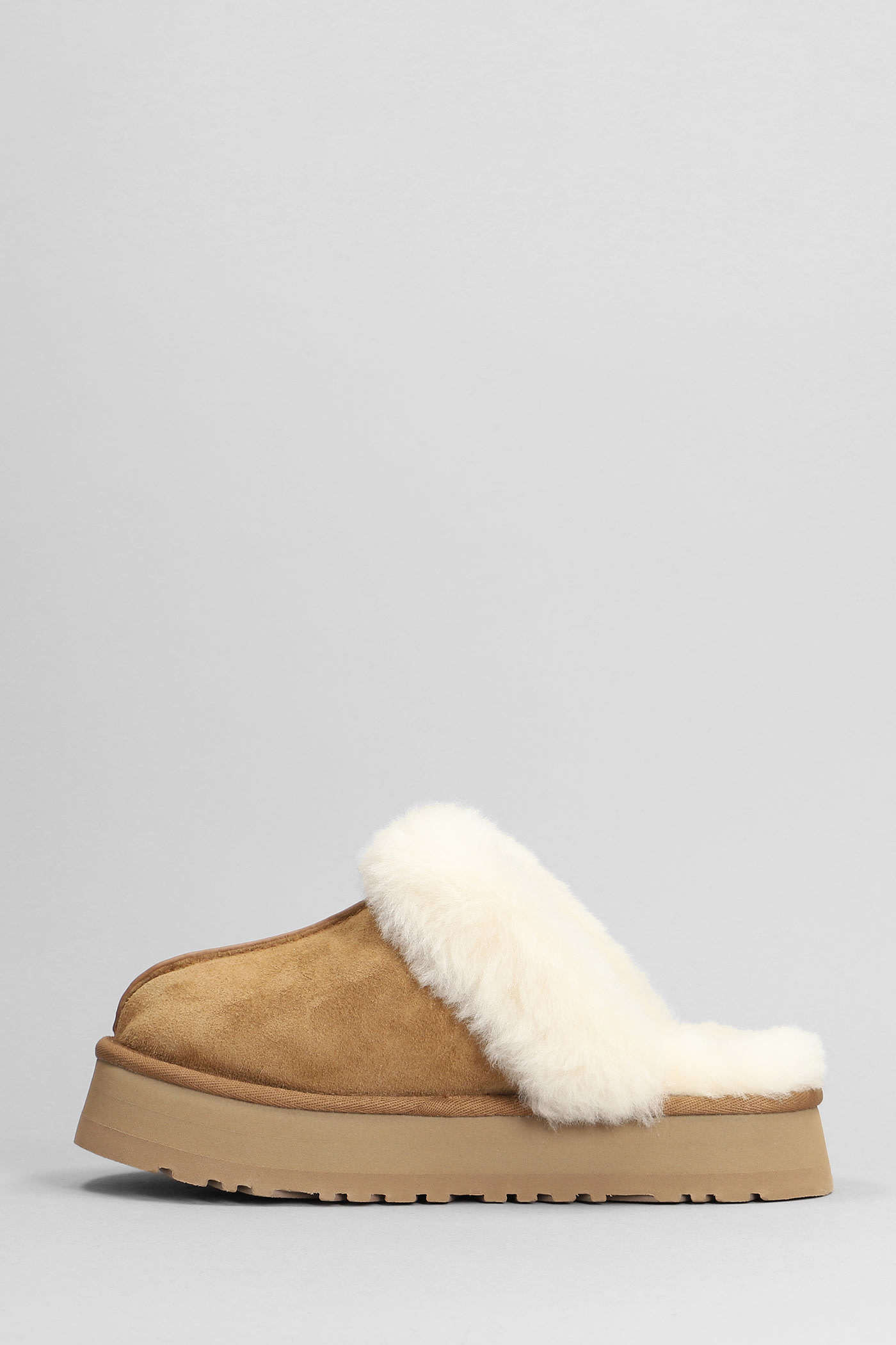 Ugg Disquette Sheepskin And Suede Comfort Slide