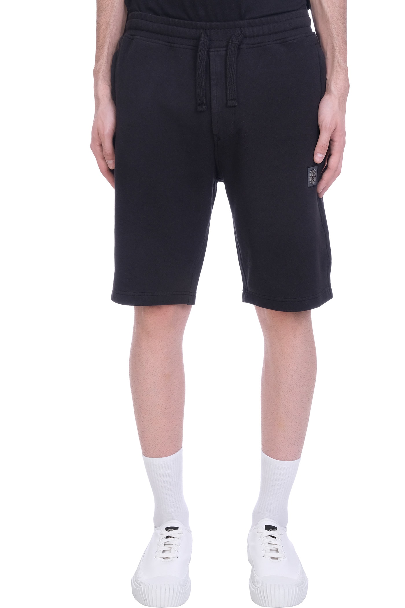 Stone Island Shorts In Black Cotton