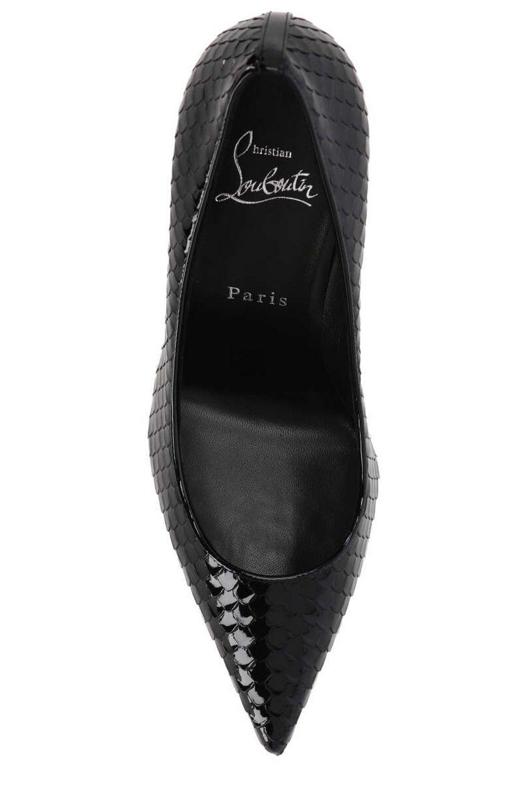 Christian Louboutin Embossed Pointed-toe Pumps