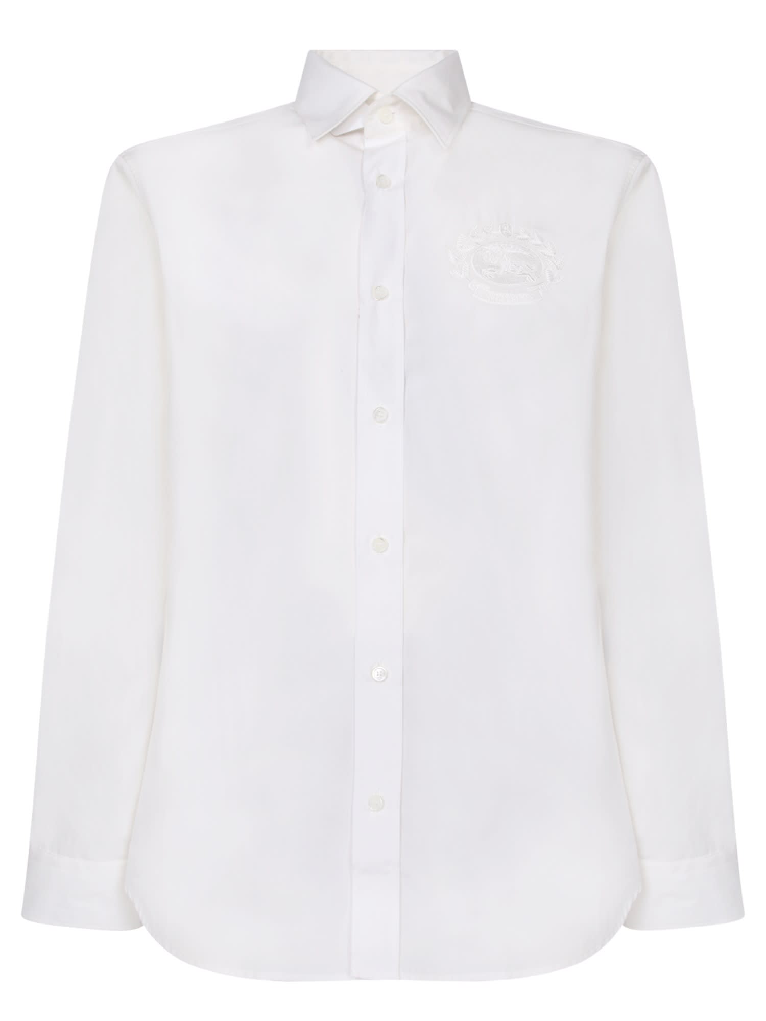 Burberry White Nylon Shirt In Brown