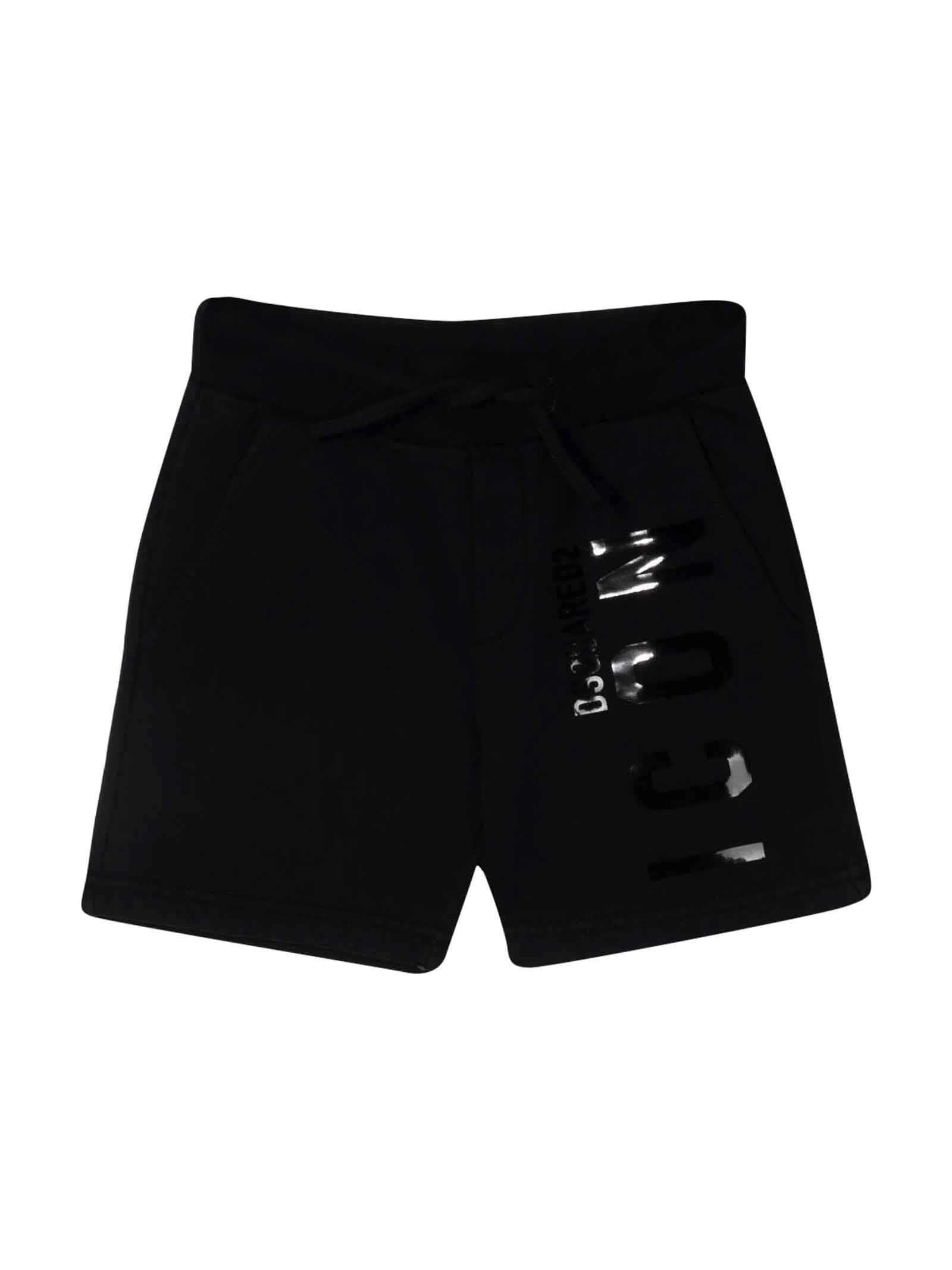 Dsquared2 Black Shorts Teen Unisex