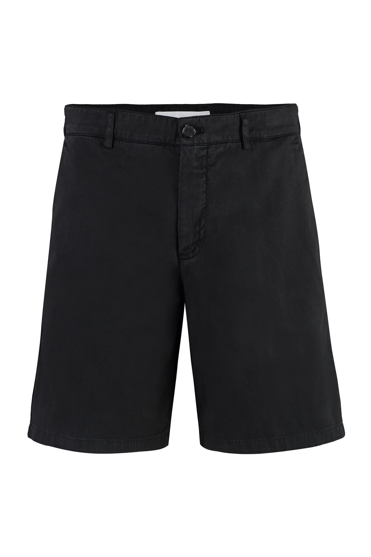 Shop Department Five Tim Cotton Bermuda Shorts In Black