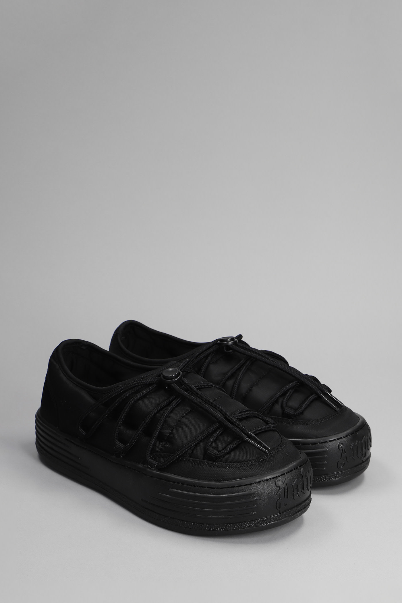 Shop Palm Angels Sneakers In Black Polyester